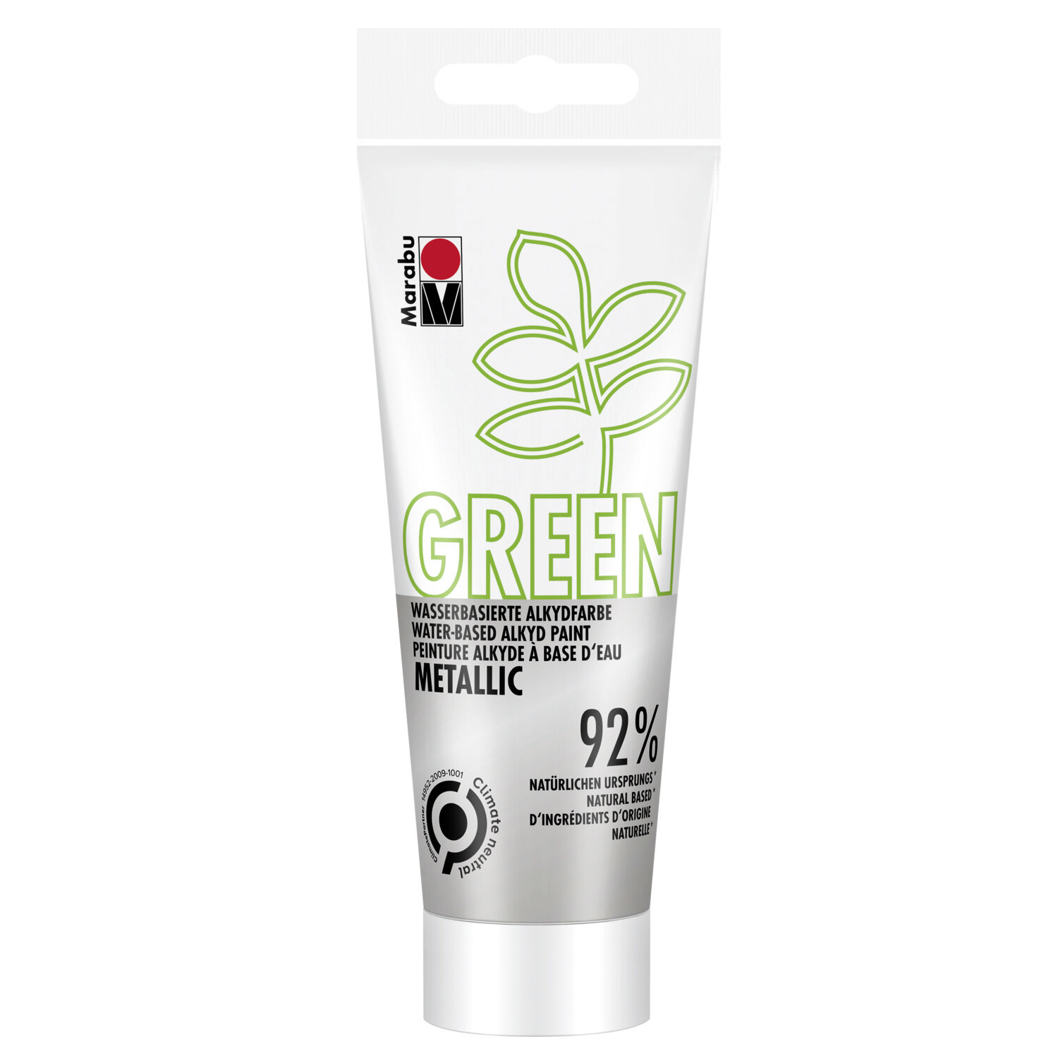 SALE Marabu GREEN matte Universalfarbe f�r Schule, Hobby & Kunst, 100 ml, Metallic-Silber