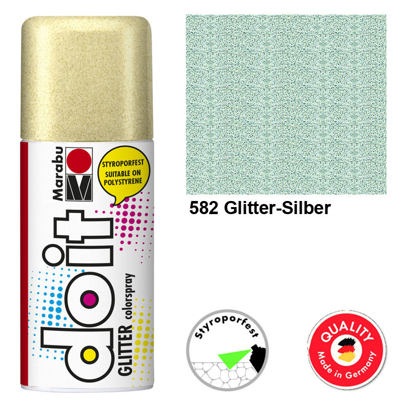 Marabu do it GLITTER, 150ml, Glitter-Silber