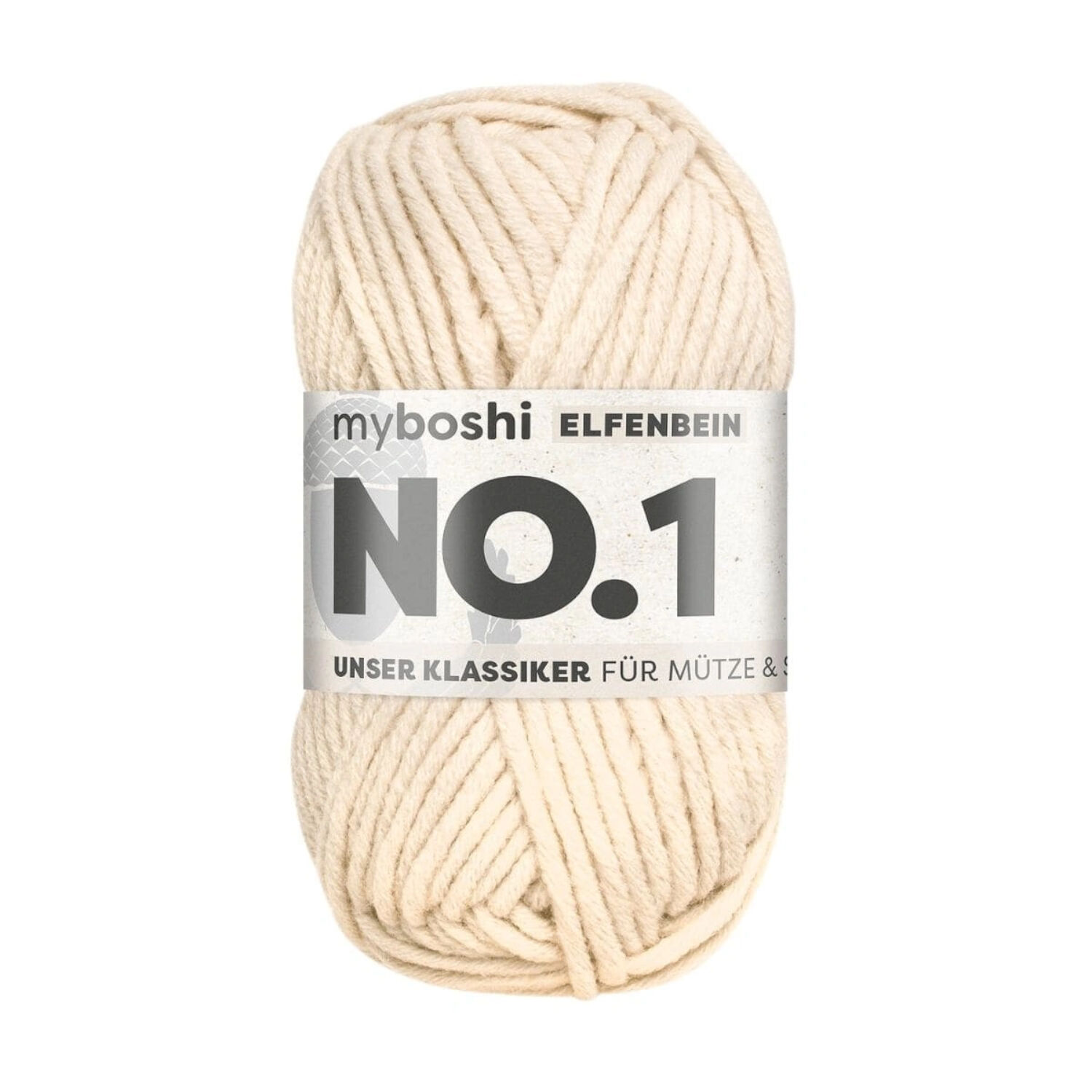 myboshi No. 1 Strick- und Hkelgarn, 50g, Elfenbein