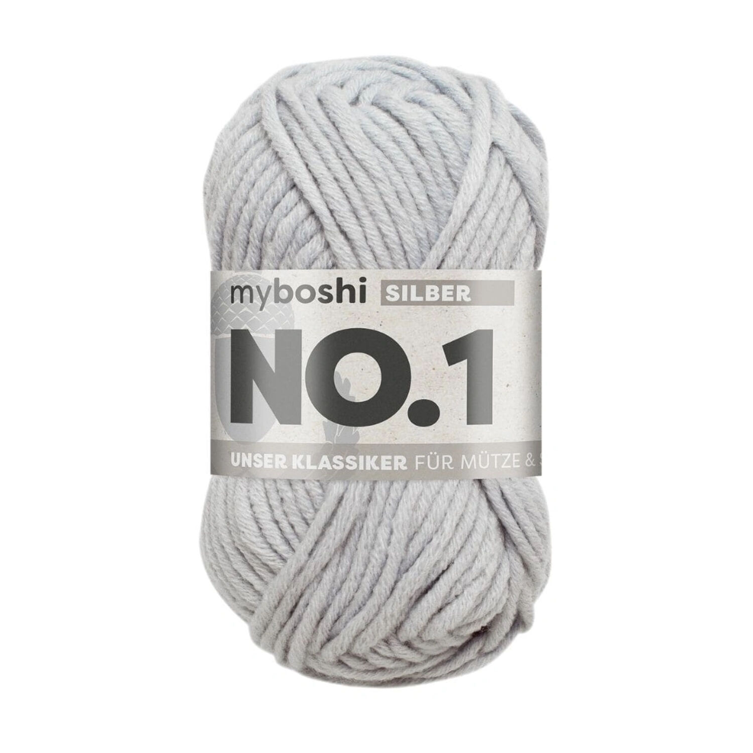 myboshi No. 1 Strick- und Hkelgarn, 50g, Silber