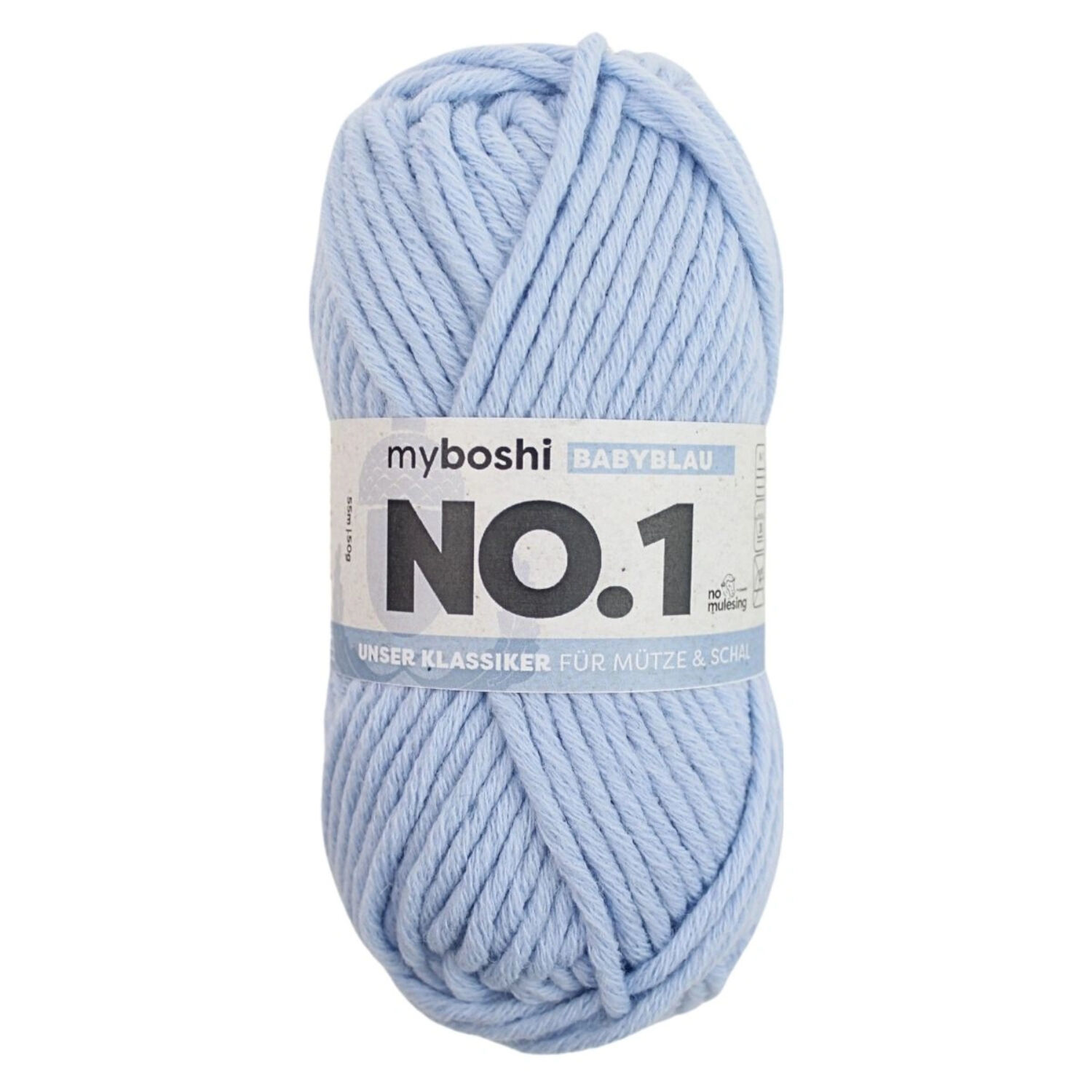 myboshi No. 1 Strick- und H�kelgarn, 50g, Babyblau