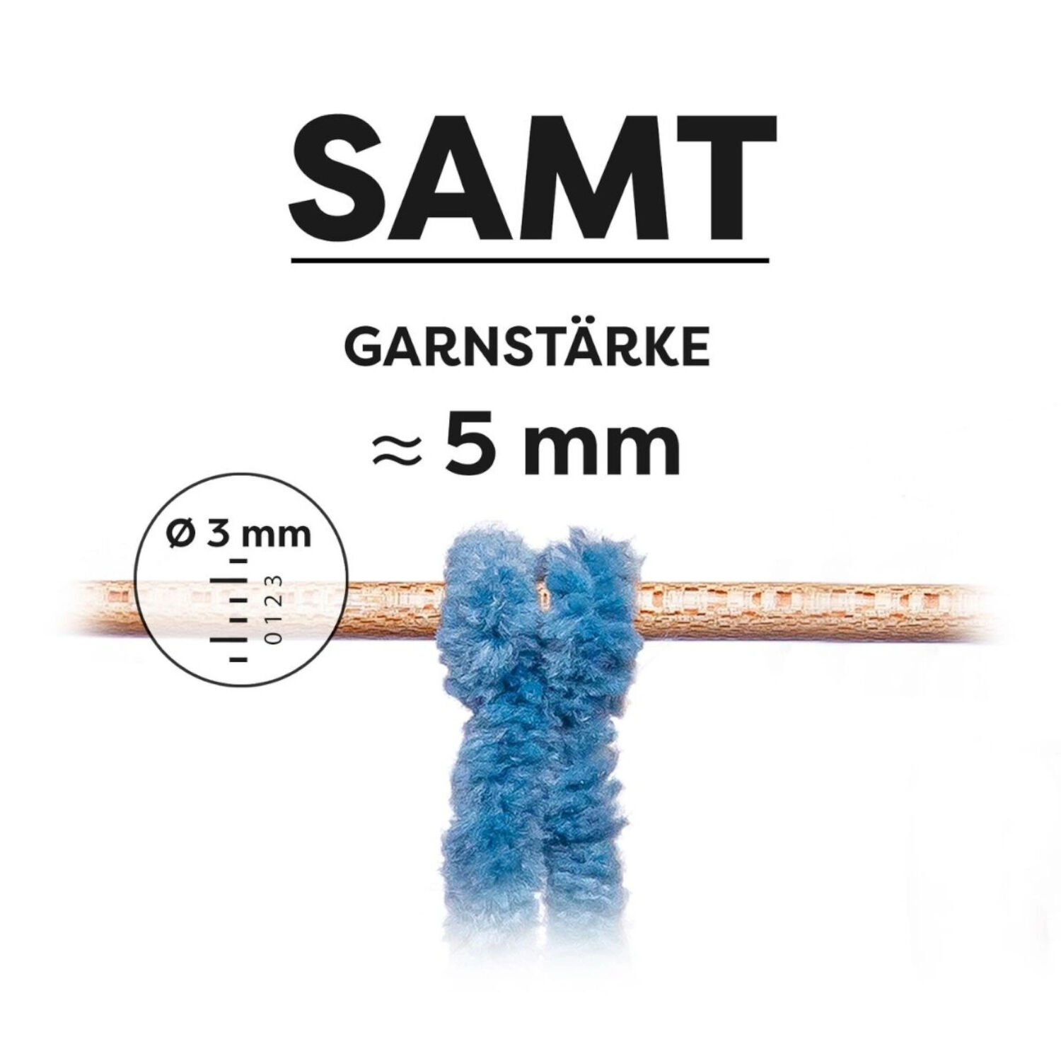 myboshi Samt Strick- und H�kelgarn, Chenille-Wolle, 100g, L�we Bild 3