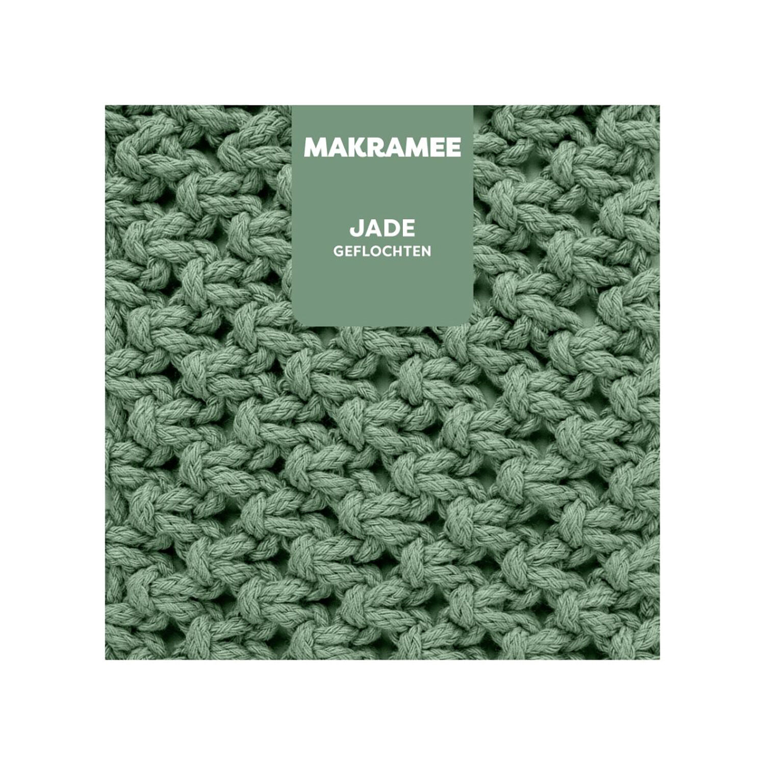 NEU myboshi Makramee-Garn / Baumwollgarn zum Knpfen, 4 mm geflochten, 50 m, Farbton: Jade Bild 2