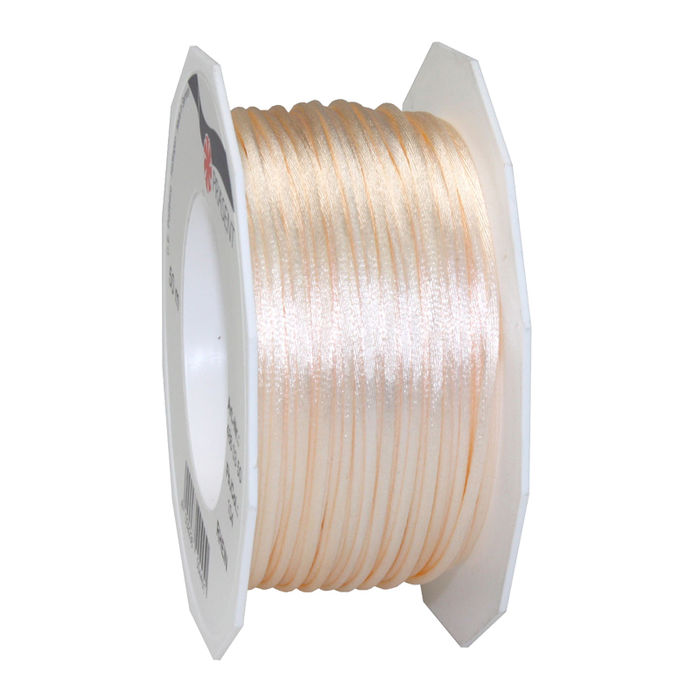 Satinkordel Rhein, Breite 3mm, Lnge 50m, Creme