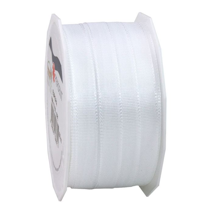 Schleifenband Europa, Breite 10mm, Lnge 50m, Wei