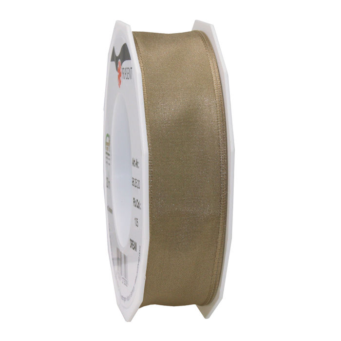 SALE Seidenband Dream, mit Drahtkante, Breite 25mm, Lnge 20m, Taupe