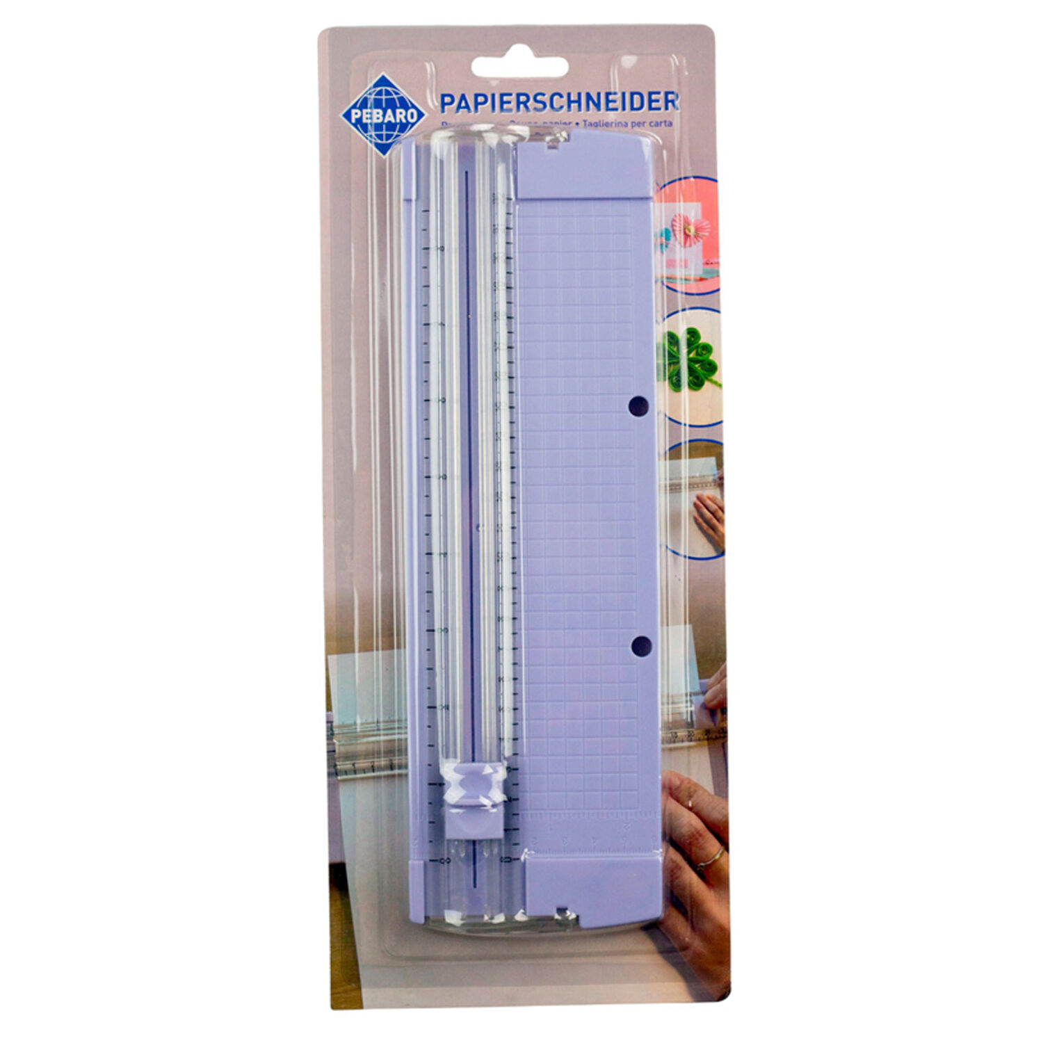 NEU Tragbarer Papierschneider fr Formate bis DIN A4 Gre inkl. ausklappbarem Lineal Bild 2