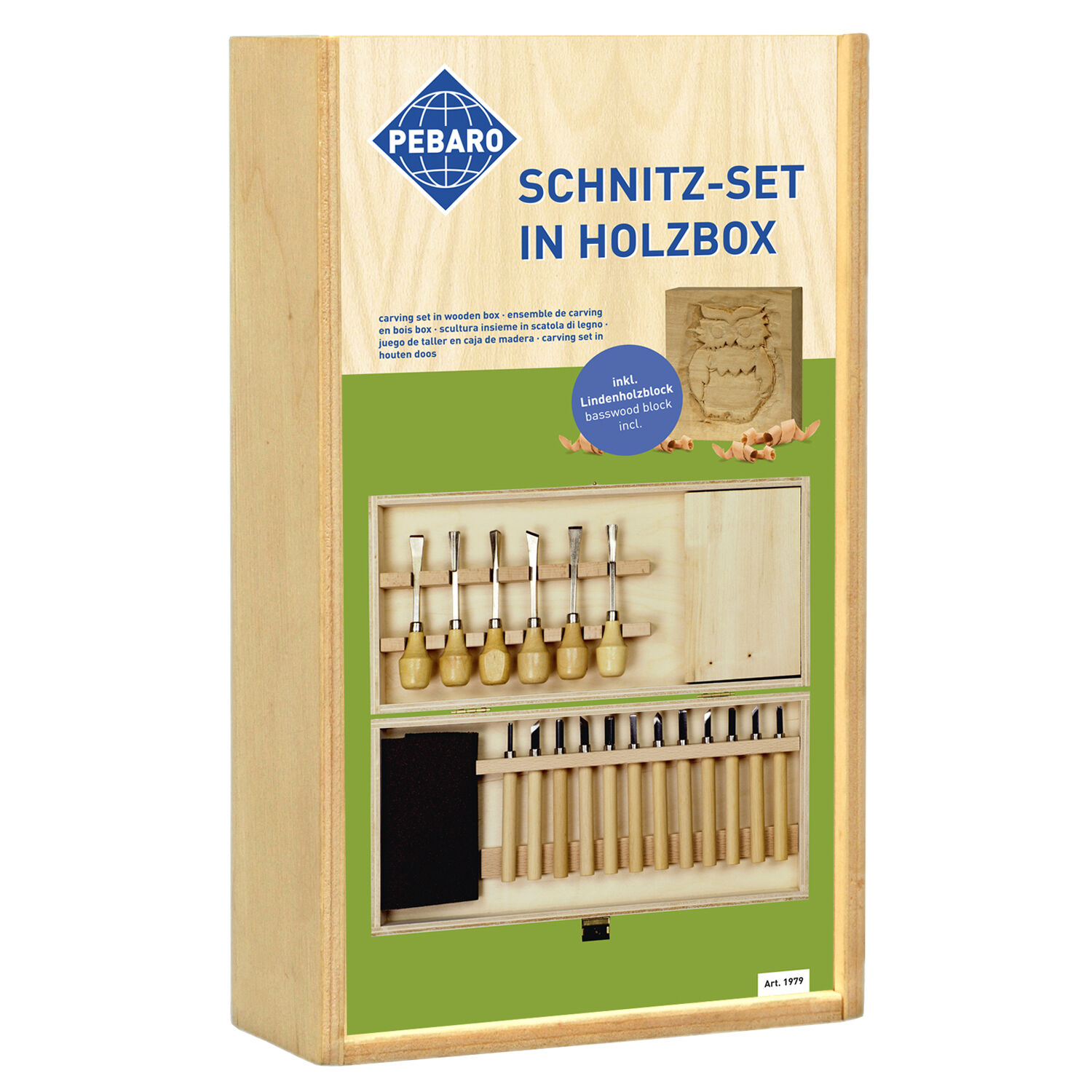 NEU Schnitz-Set 20-teilig in Holzbox Bild 2