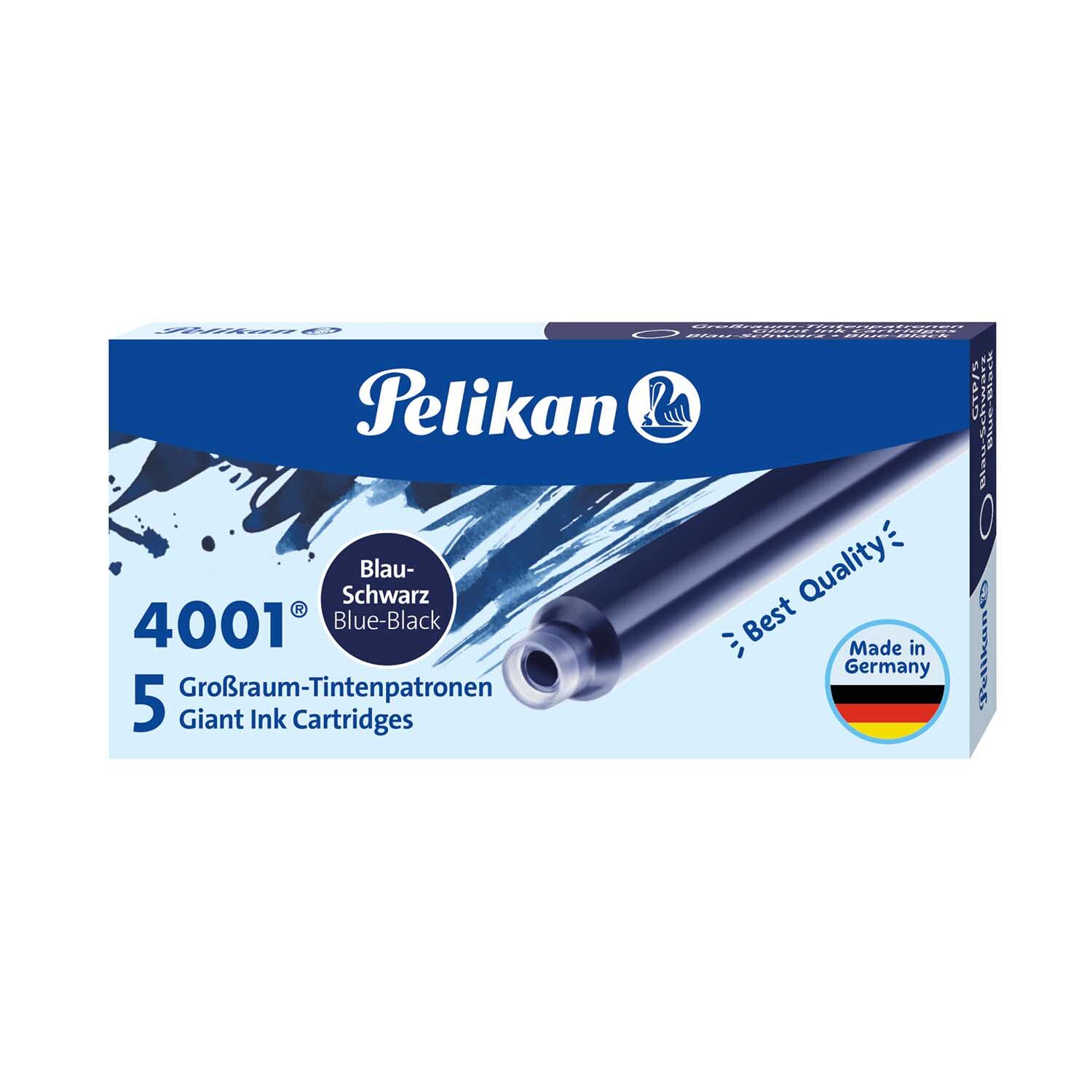 NEU Pelikan Groraum-Tintenpatronen, 4001 Knigsblau Lschbar, 5 Stck