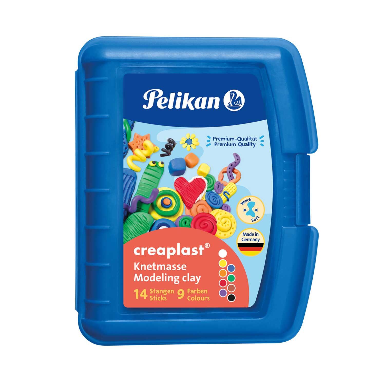 SALE Pelikan Kinderknete Creaplast dauerplastisch, 14 Stangen im blauen Etui, 300 g