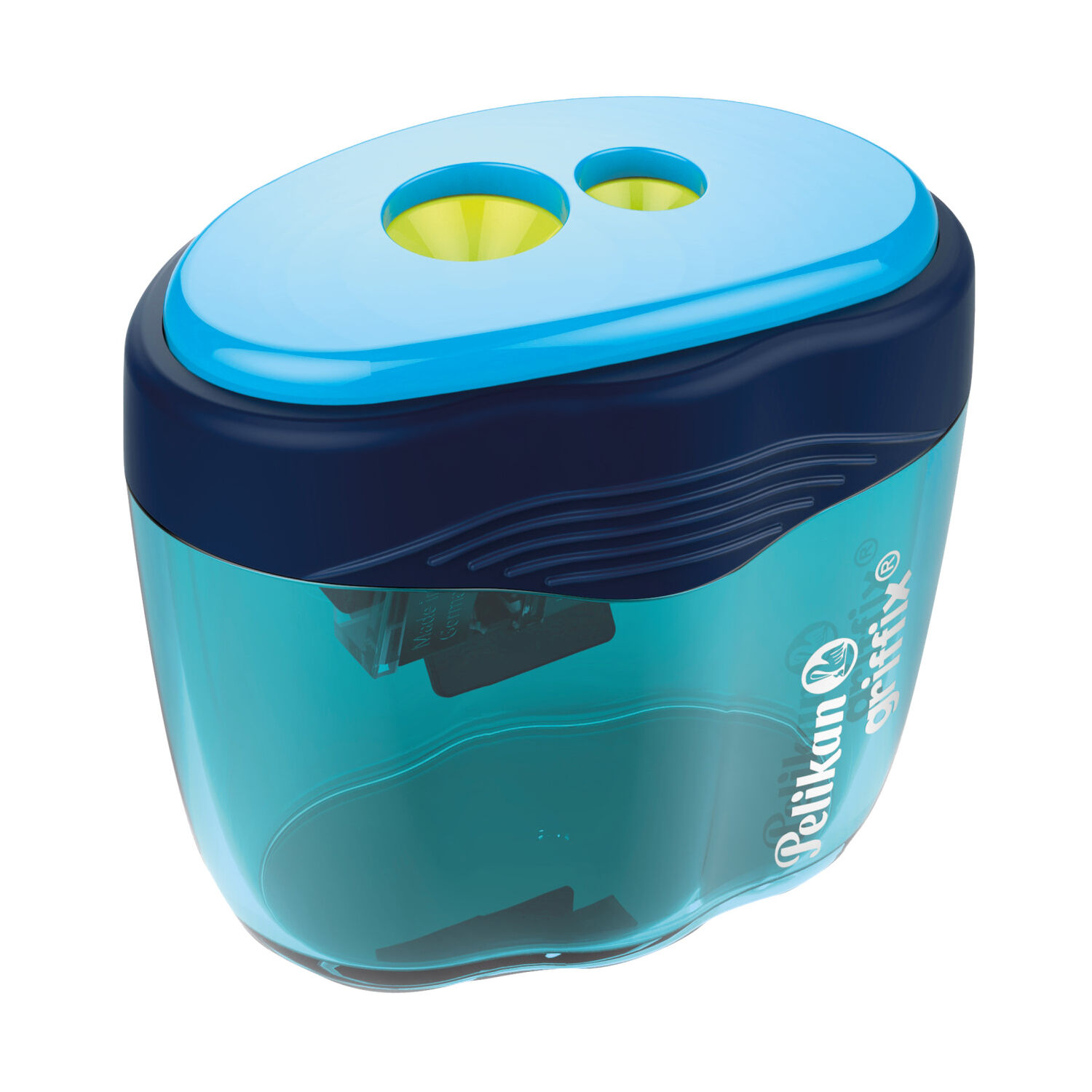 NEU Pelikan Griffix, Doppelanspitzer mit Behlter und Verschlusssystem, blau, 1 Stck