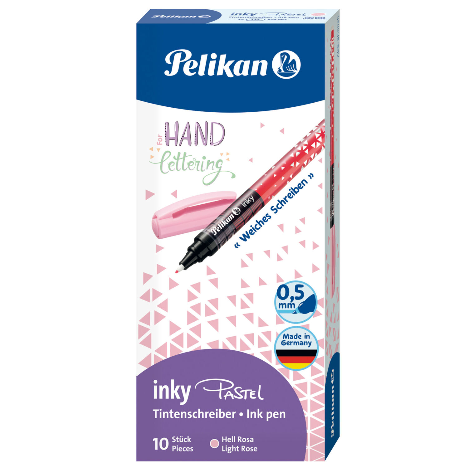 NEU Pelikan inky Tintenschreiber, 0,5mm Mine in Pastell Rosa