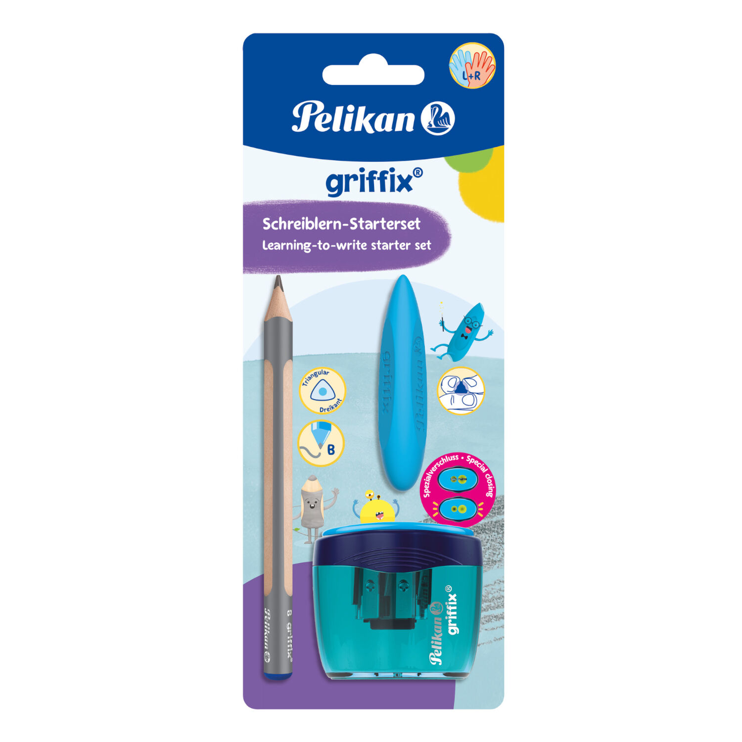 NEU Pelikan Griffix, Starterset inkl. Bleistift, Radierer & Spitzer