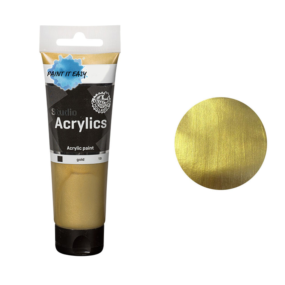 PAINT IT EASY Studio Acrylfarbe, Akademie Qualit�t, 120 ml, Gold