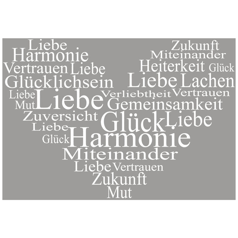 SALE Stempel Herz - Liebe,Glück, Harmonie 5x7 cm