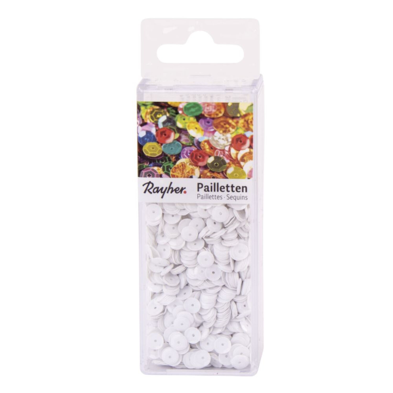 Rayher Pailletten gewlbt, waschbar, 6mm , 4000 Stck, wei