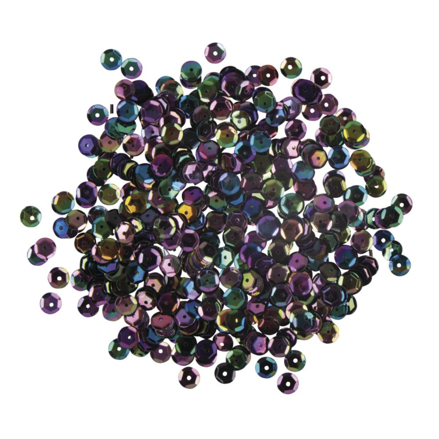 Rayher Pailletten gewlbt, waschbar, 6mm , 4000 Stck, irisierend schwarz Bild 2