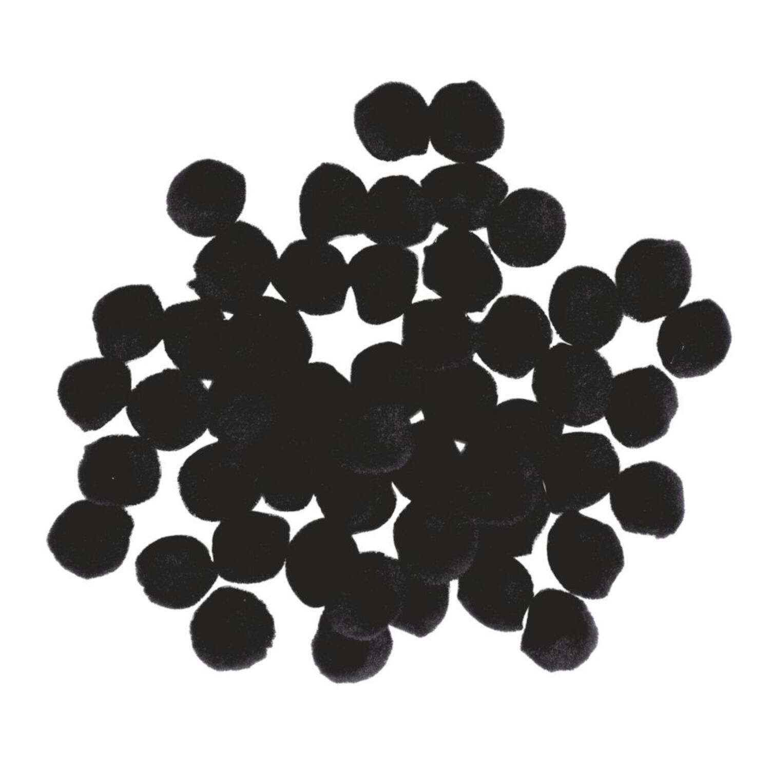 Rayher Pompons, 10 mm, 65 Stck, schwarz Bild 2