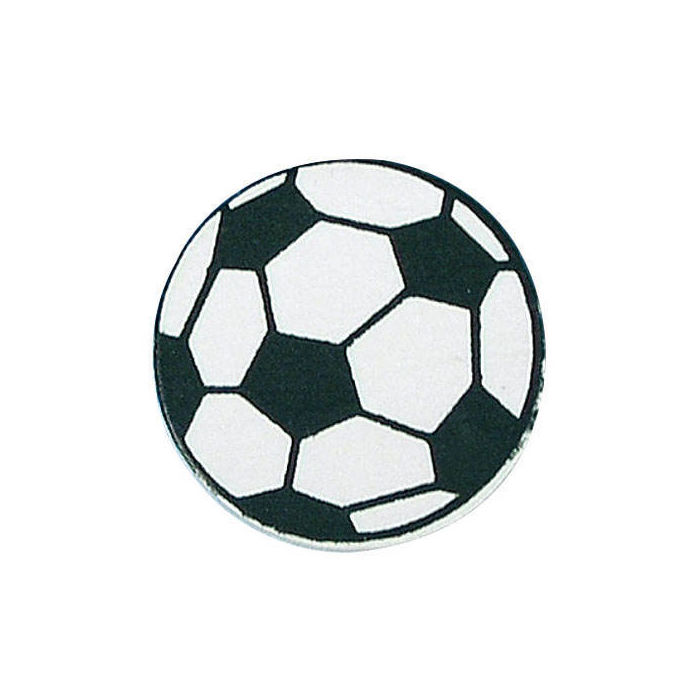 Holzstreuteile Fußball mit Klebepkt, 3 cm, 6 Stk