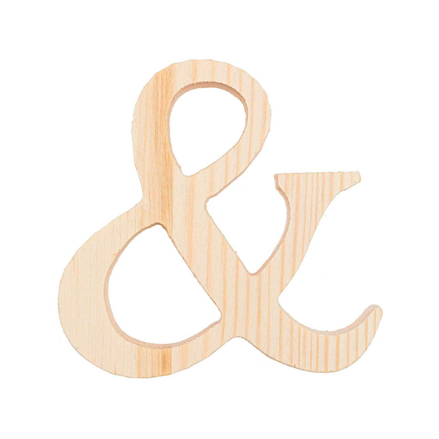 3D Holzbuchstabe '&', 8cm extrastark