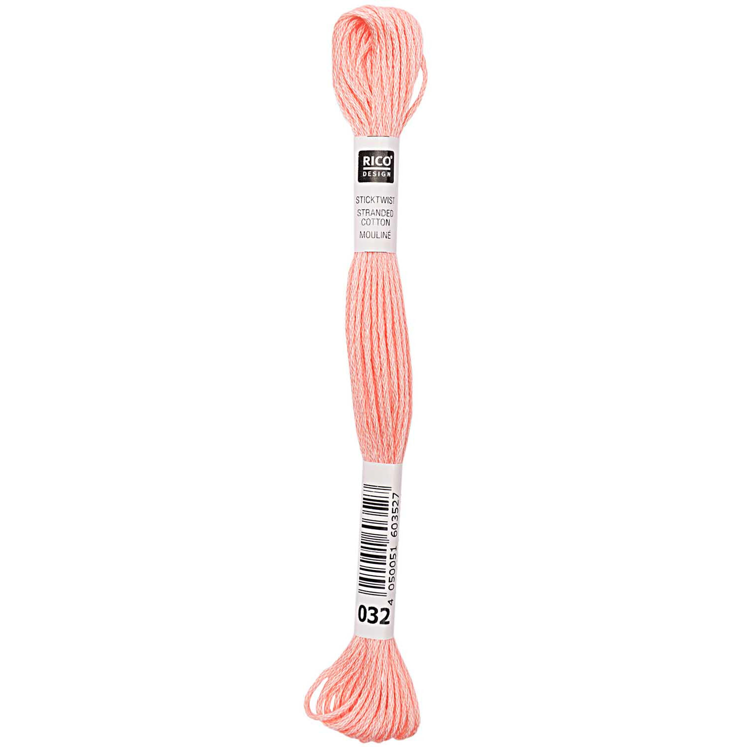 Sticktwist, 8 Meter, Farbe: Lachsrot 01 (032)