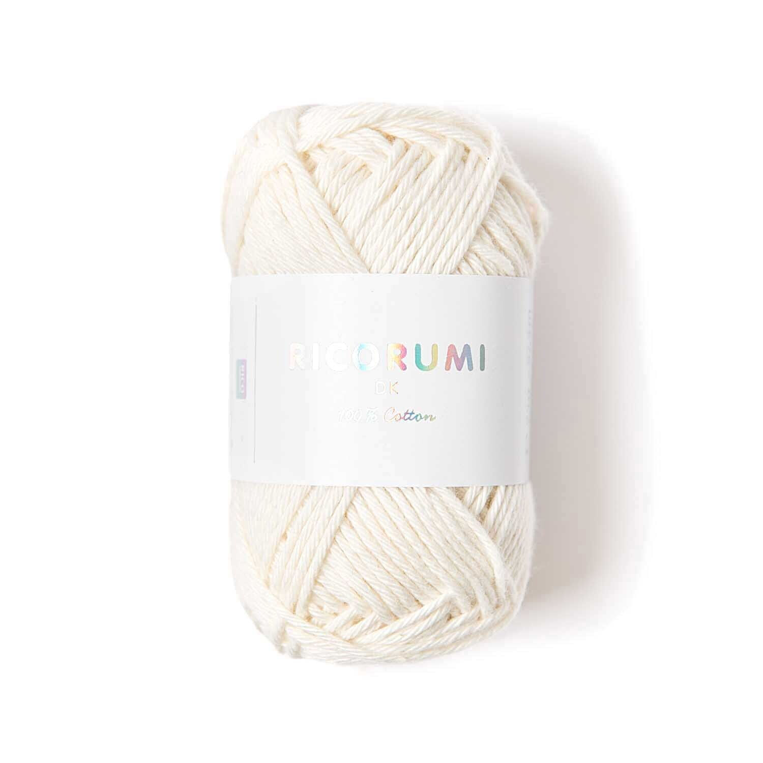 Ricorumi dk Hkelgarn, 100% Baumwolle, 25 g, Creme