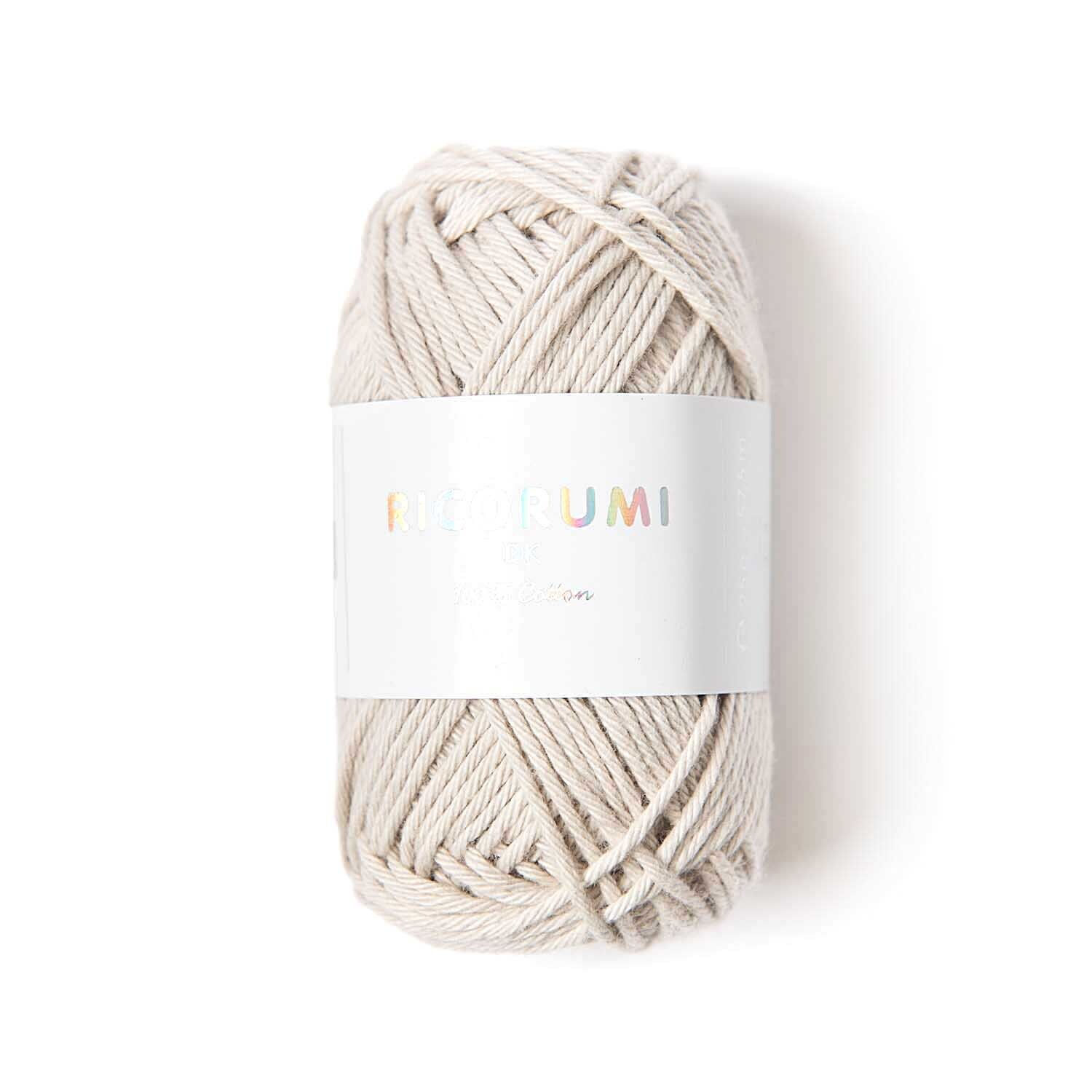 Ricorumi dk Hkelgarn, 100% Baumwolle, 25 g, Hellgrau