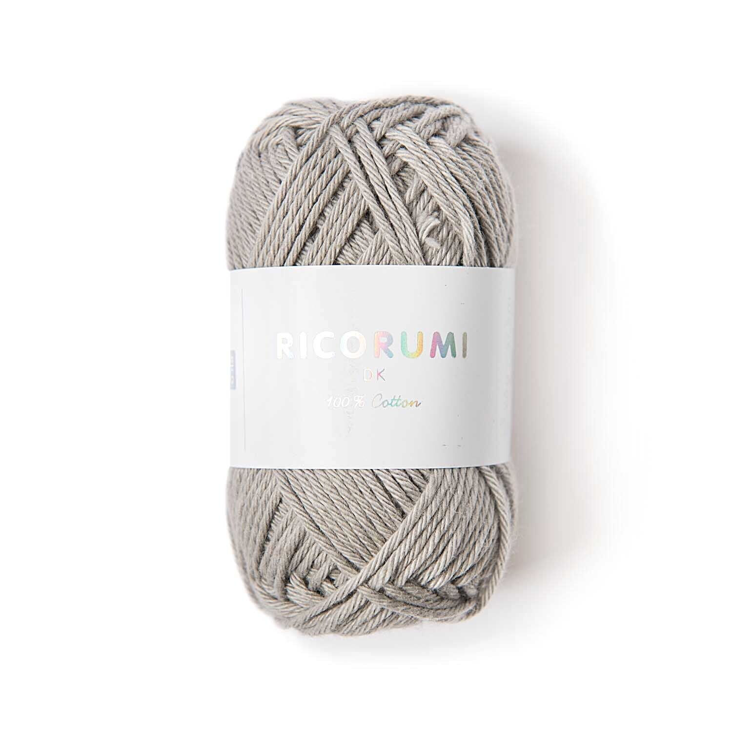 Ricorumi dk Hkelgarn, 100% Baumwolle, 25 g, Perlgrau