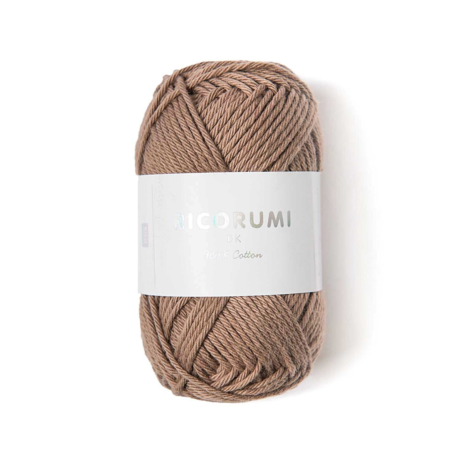 Ricorumi dk Hkelgarn, 100% Baumwolle, 25 g, Hellbraun