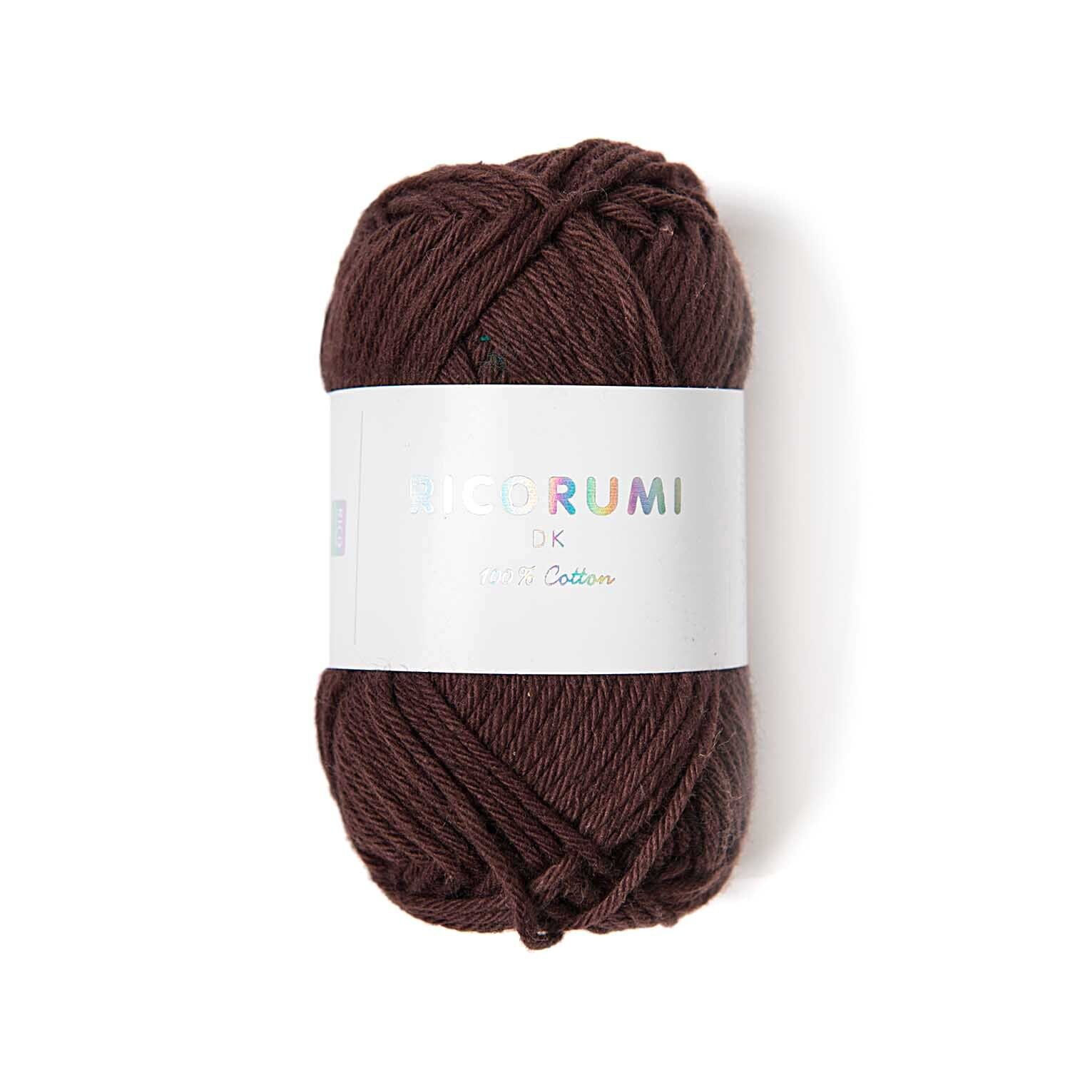 Ricorumi dk Hkelgarn, 100% Baumwolle, 25 g, Schokolade