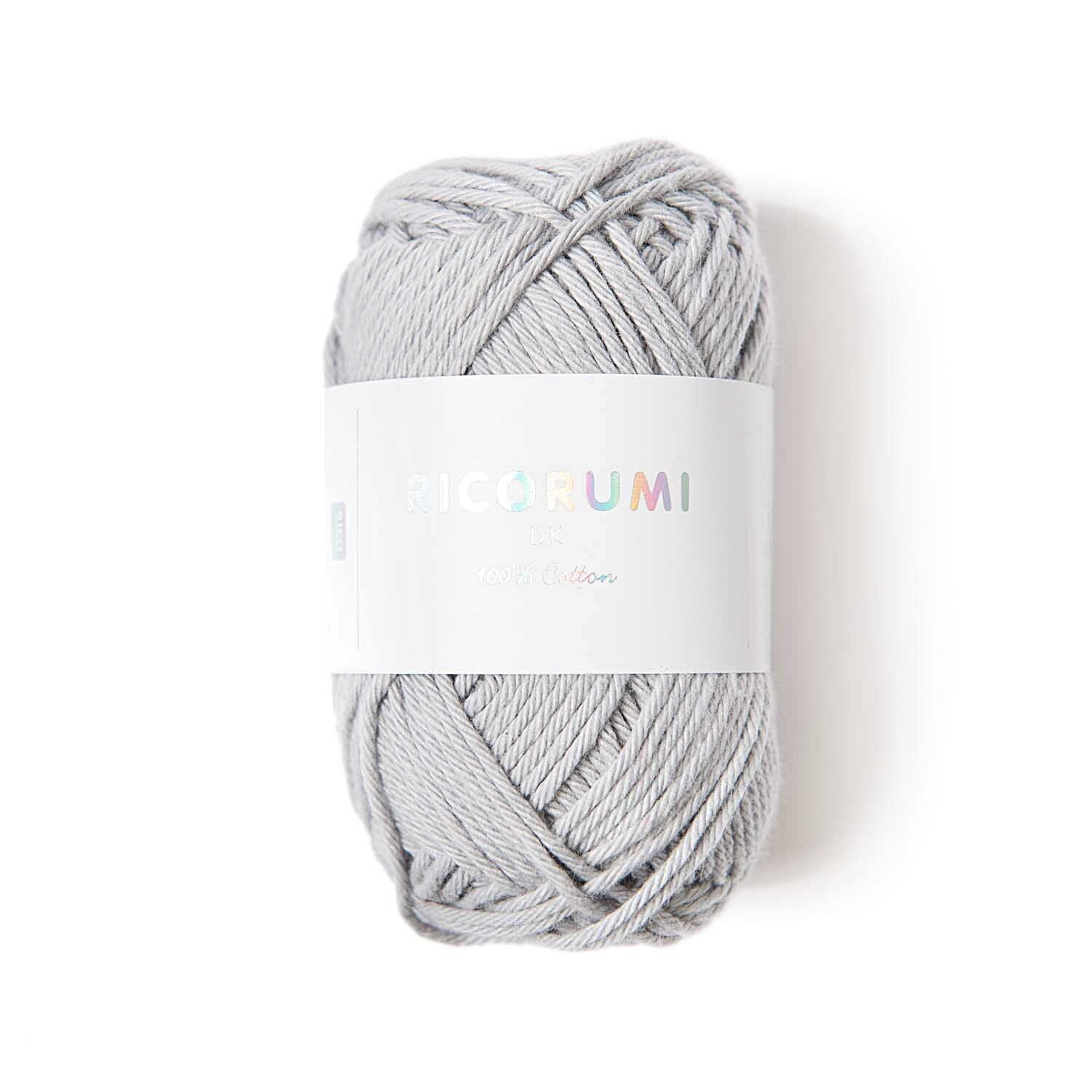 Ricorumi dk Hkelgarn, 100% Baumwolle, 25 g, Silbergrau