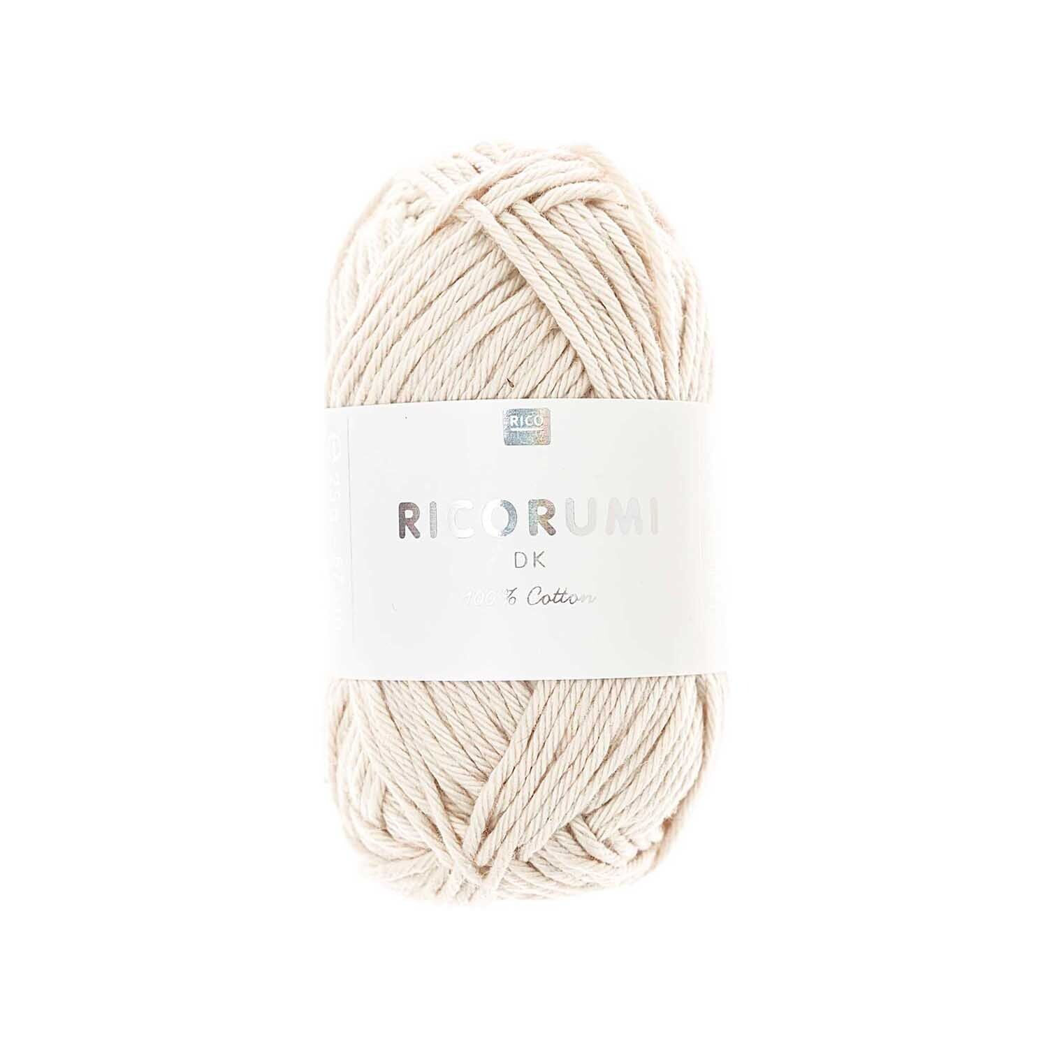 Ricorumi dk Hkelgarn, 100% Baumwolle, 25 g, Elfenbein