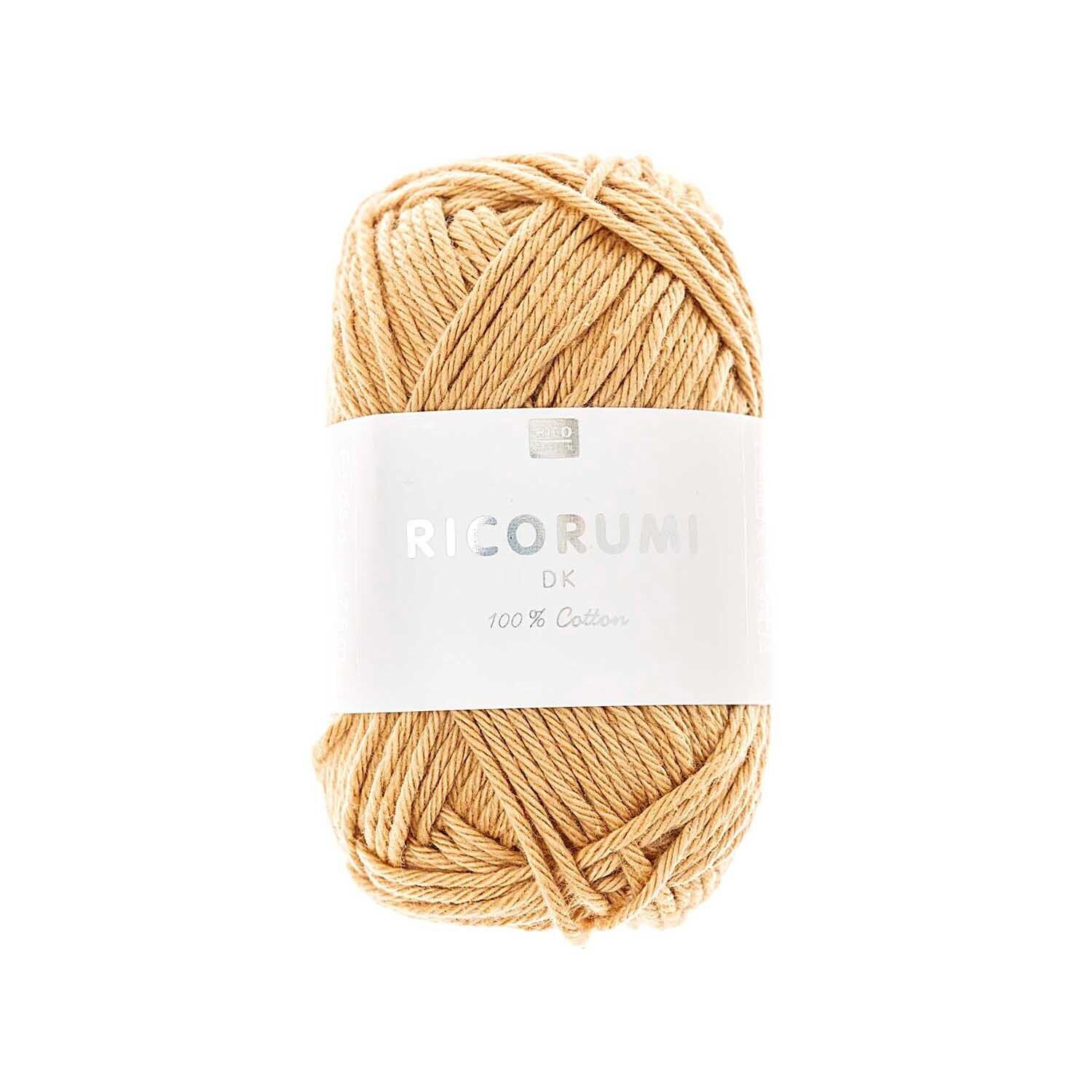 Ricorumi dk Hkelgarn, 100% Baumwolle, 25 g, Sand