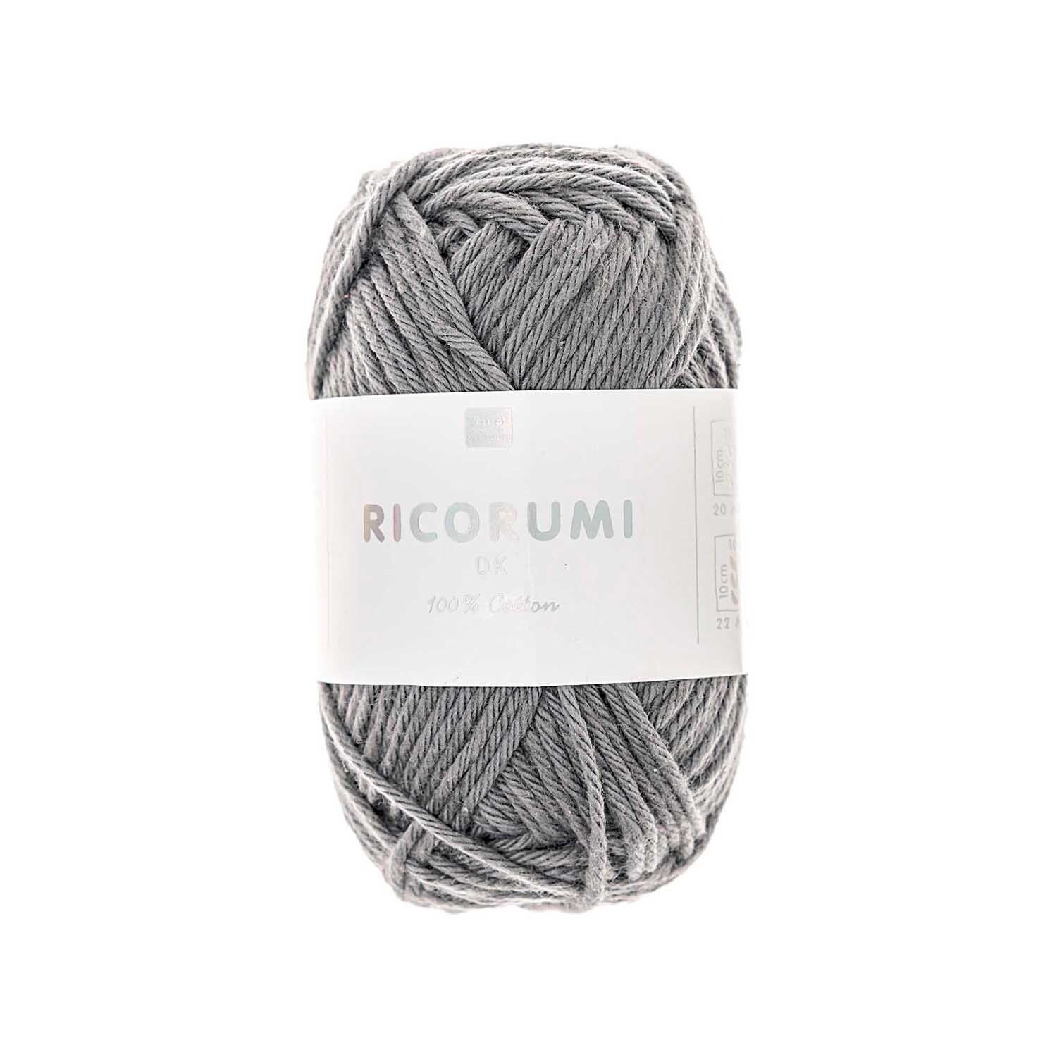 Ricorumi dk Hkelgarn, 100% Baumwolle, 25 g, Schiefer