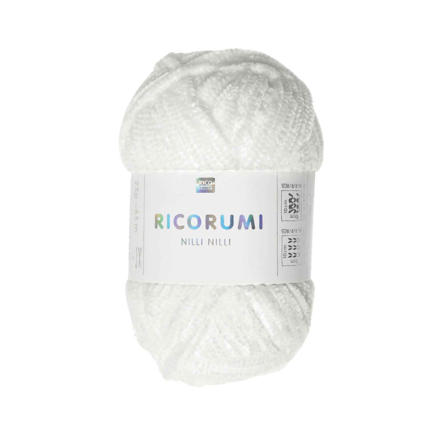 Ricorumi Nilli Nilli Hkelgarn, 100% Polyester, 25 g, Wei