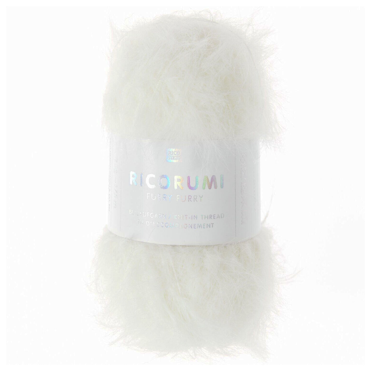 Ricorumi Furry Furry Kreativgarn, 100% Polyamid, 25 g, Wei