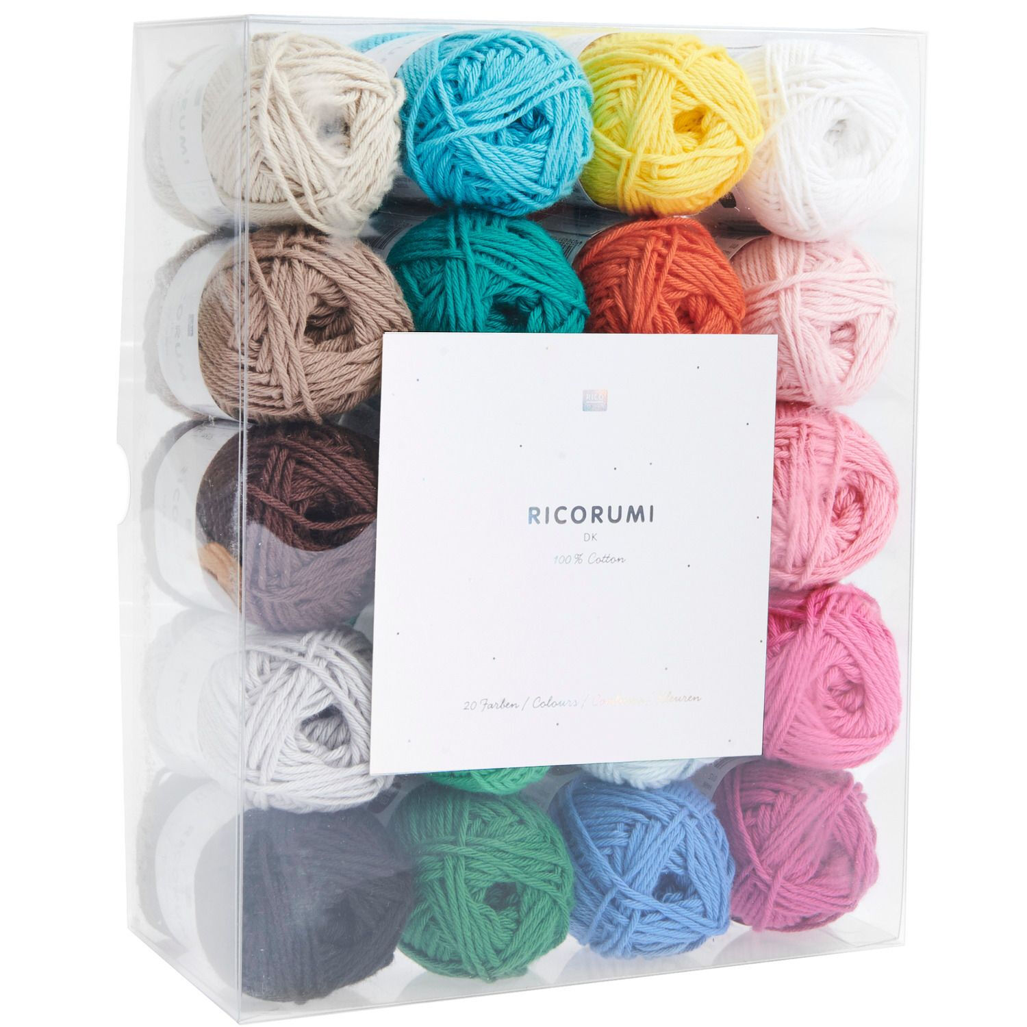 Ricorumi dk H�kelgarn Set Classic, 100% Baumwolle, 20x 25g sortiert