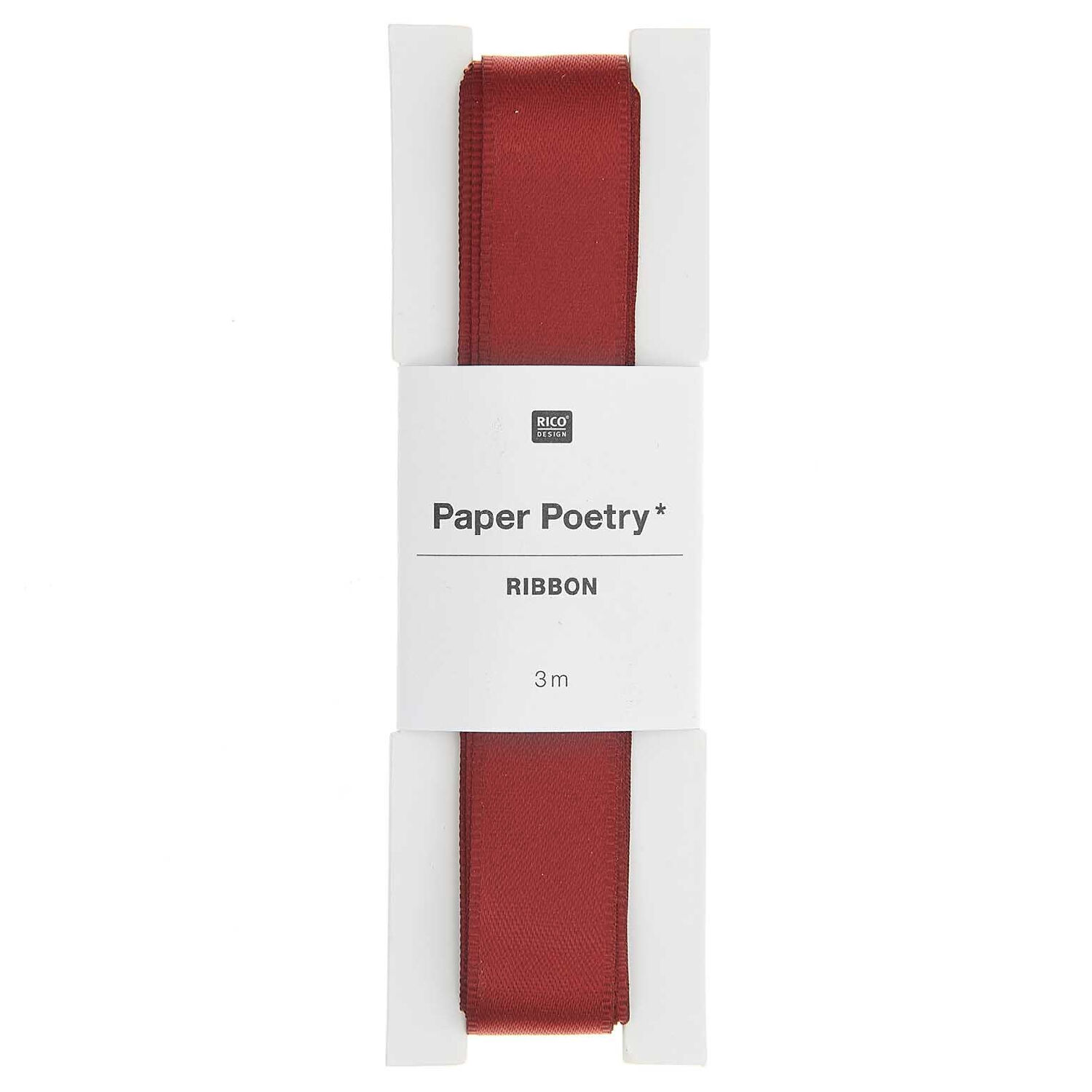 Satinband, 100% Polyester, Bordeaux, 16 mm x 3 m