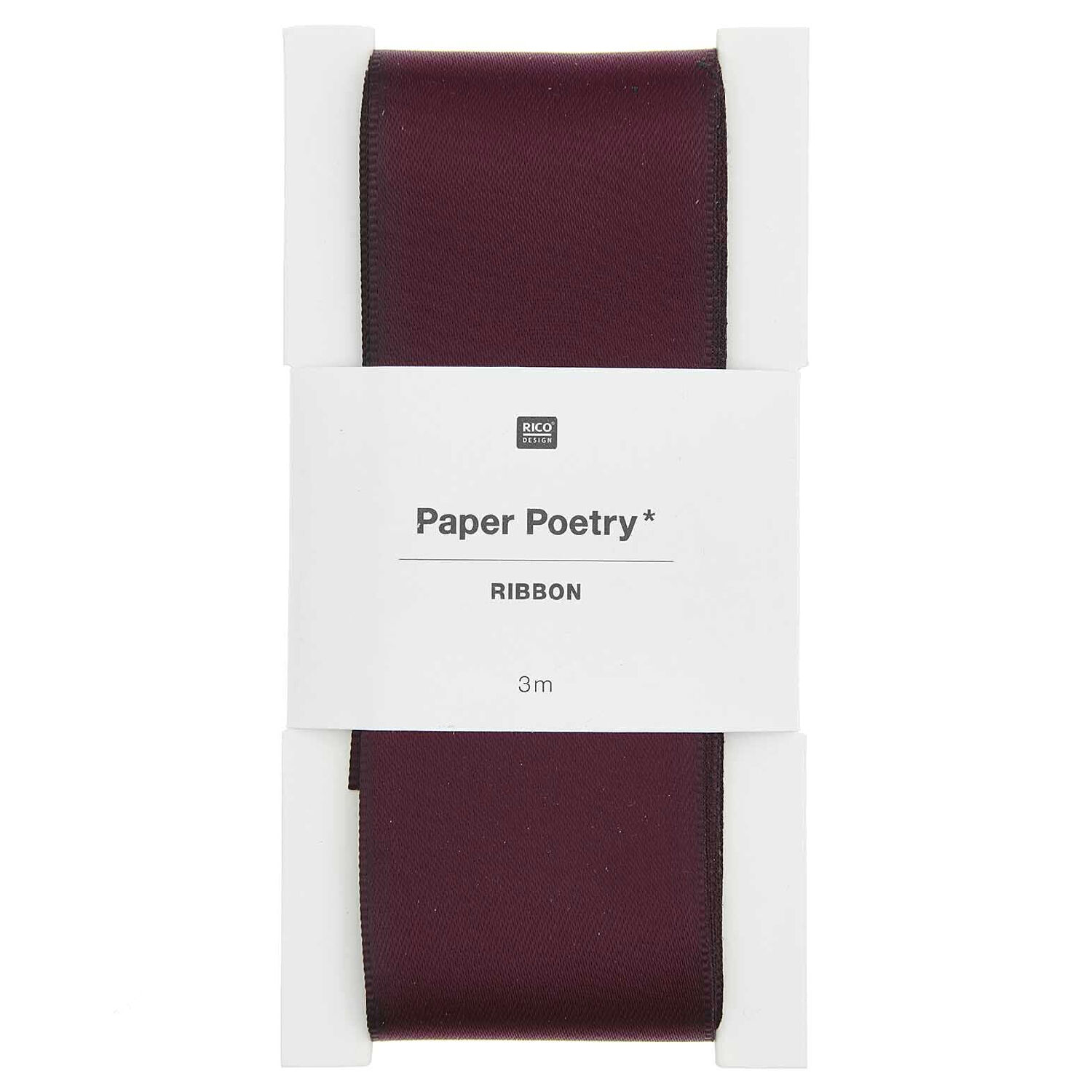 Satinband, 100% Polyester, Rosine, 38 mm x 3 m