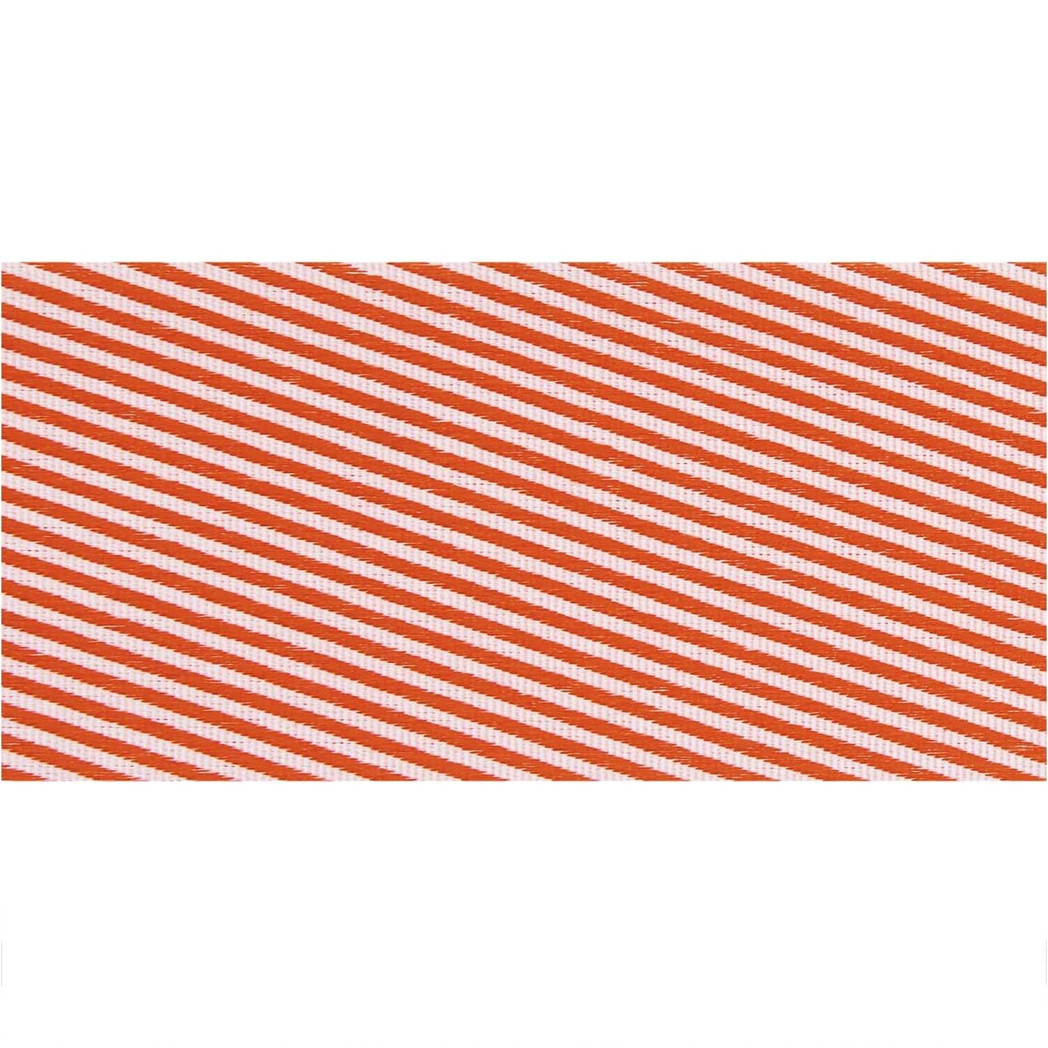 Webband Streifen diagonal, 100% Polyester, Rot-Wei, 50 mm x 3 m Bild 2