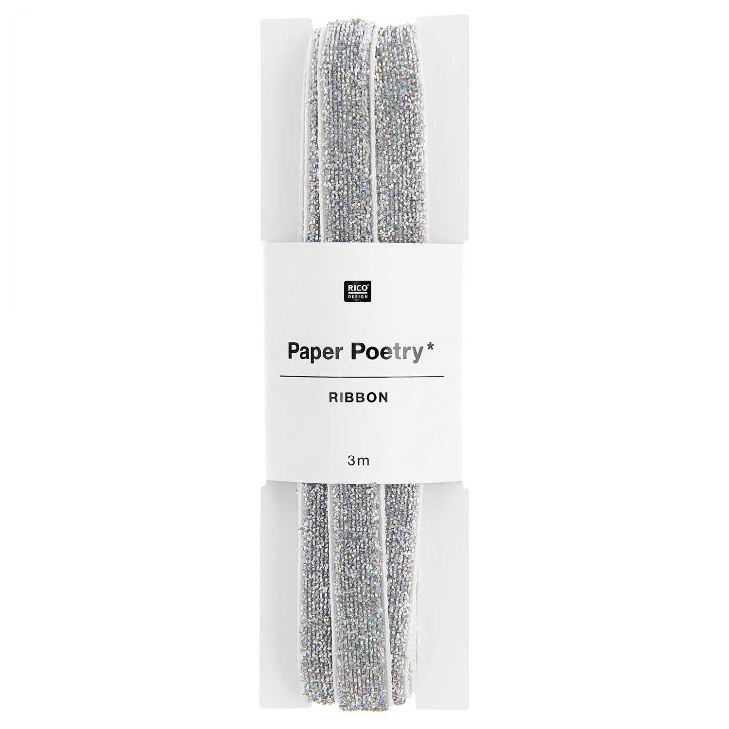 Glitzerband, 100% Polyester, Irisierend, 10 mm x 3 m