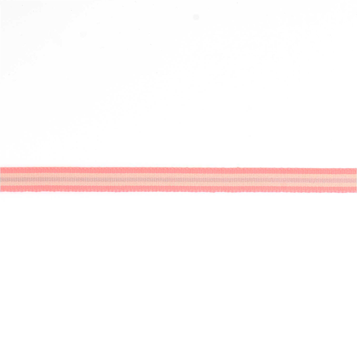 Webband Multi Streifen, 100% Polyester, Neon Pink-Gelb-Grau, 10 mm x 3 m Bild 2
