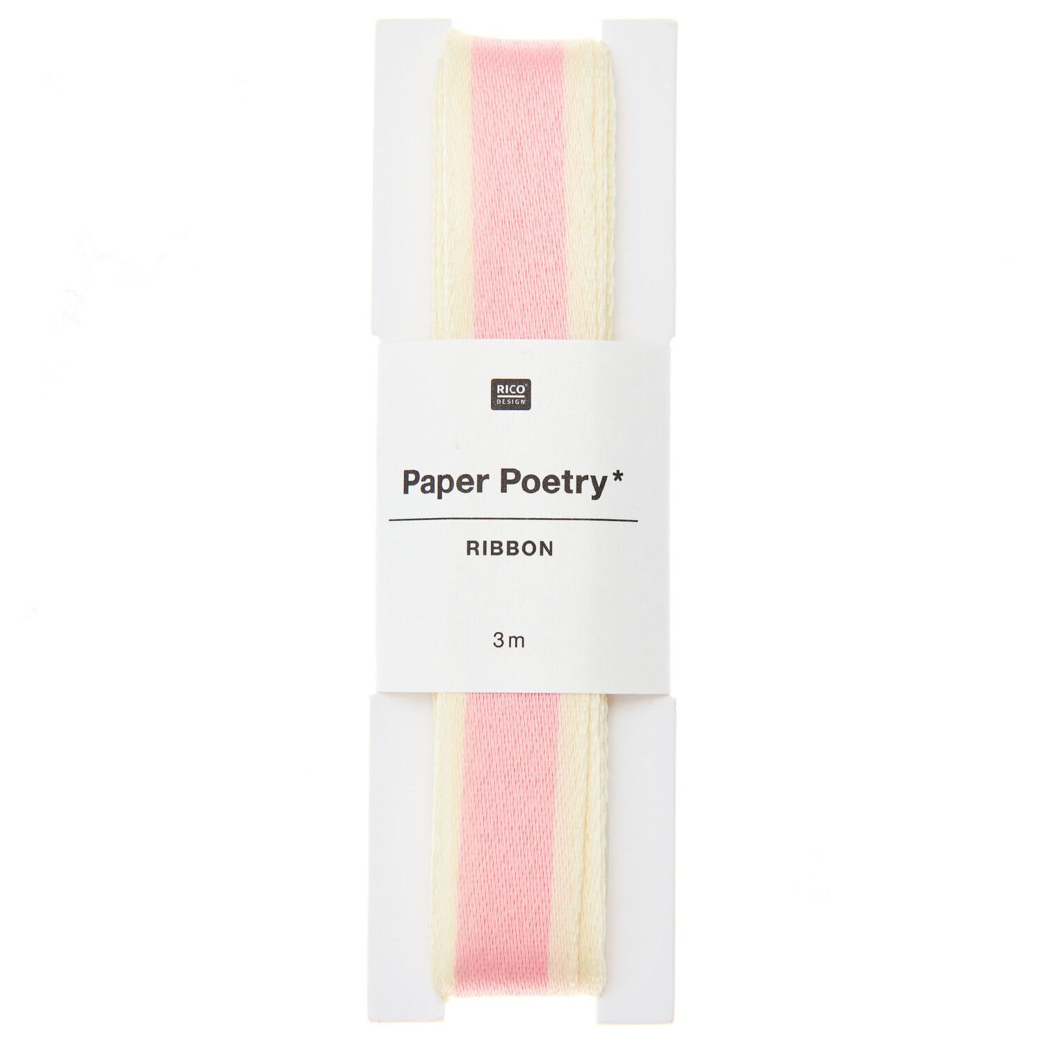 Webband Duo Streifen, 100% Polyester, Gelb-Pink, 16 mm x 3 m