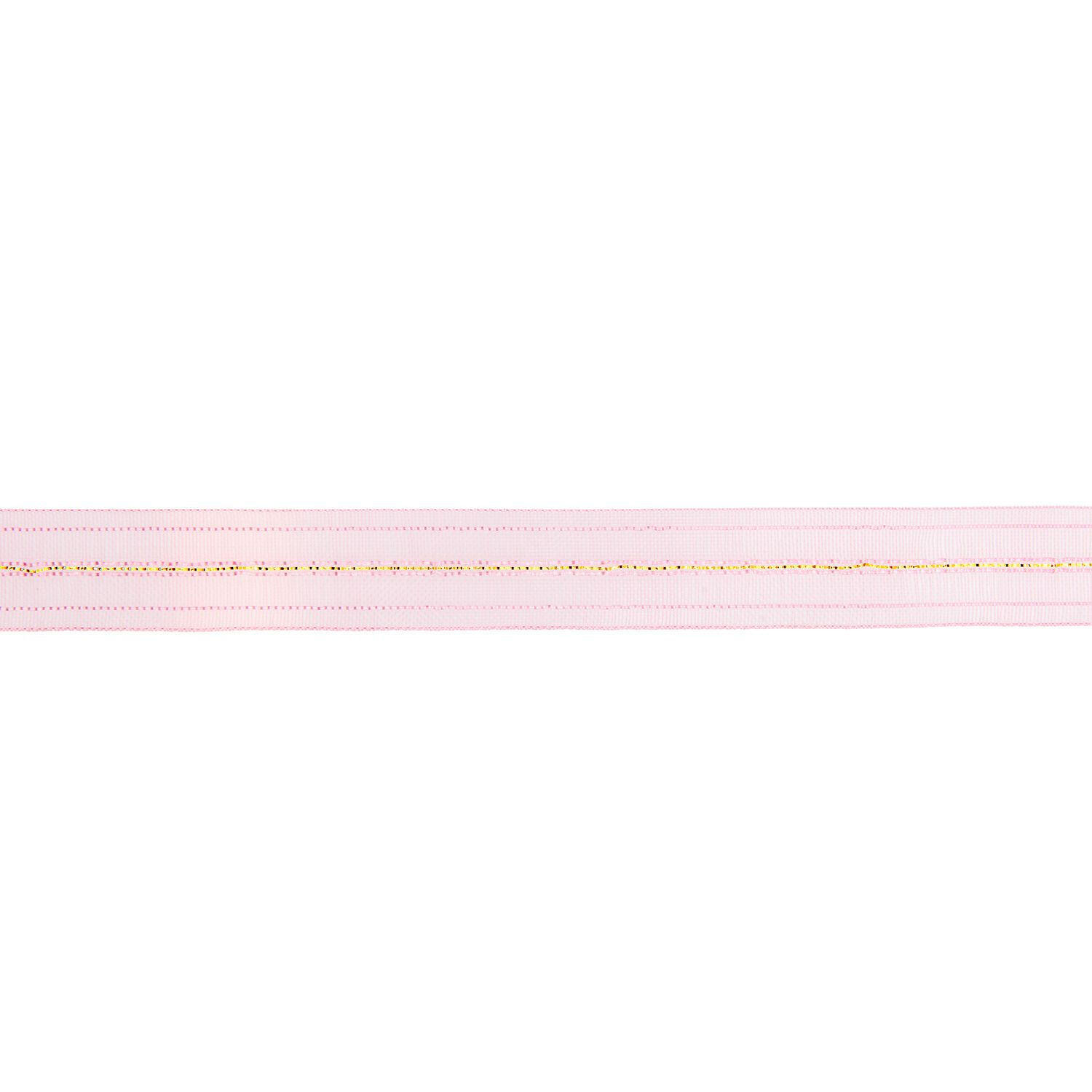 Organzaband Grob, Pink-Gold, 16 mm x 3 m Bild 2
