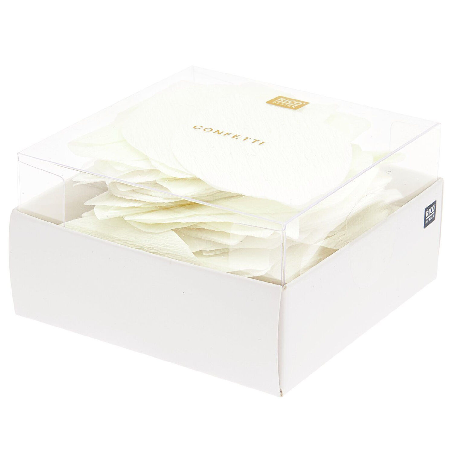 Krepp-Konfetti Rosenbltter, Wei, 20 g Bild 2