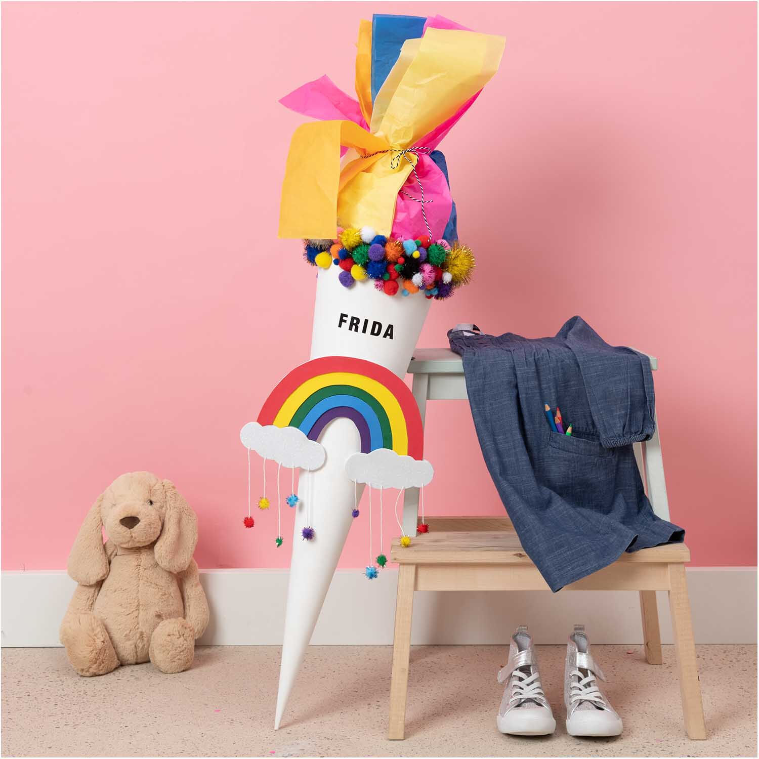 NEU Schultten-Rohling rund geklebt, 70 cm, Trkis Bild 2