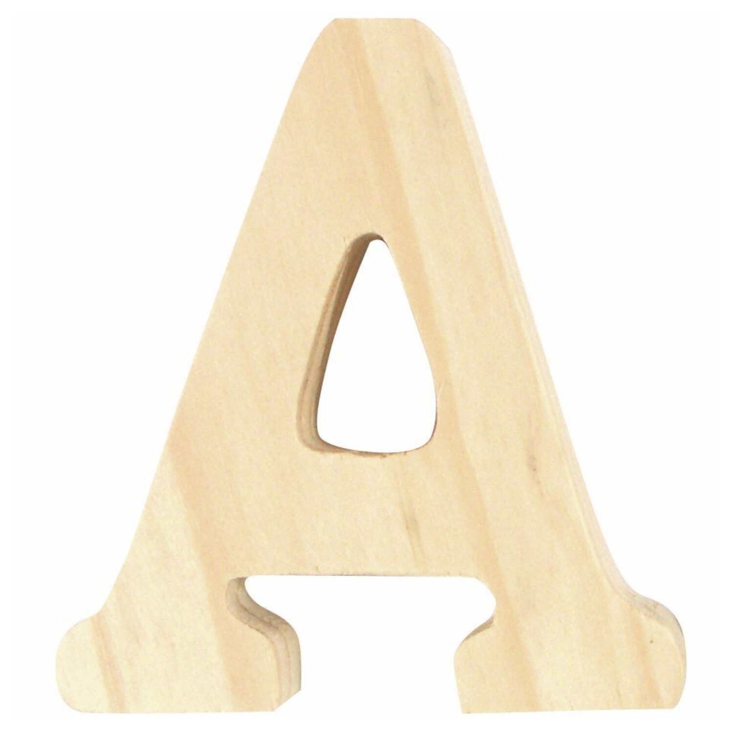3D Holzbuchstabe 'A', 8cm extrastark