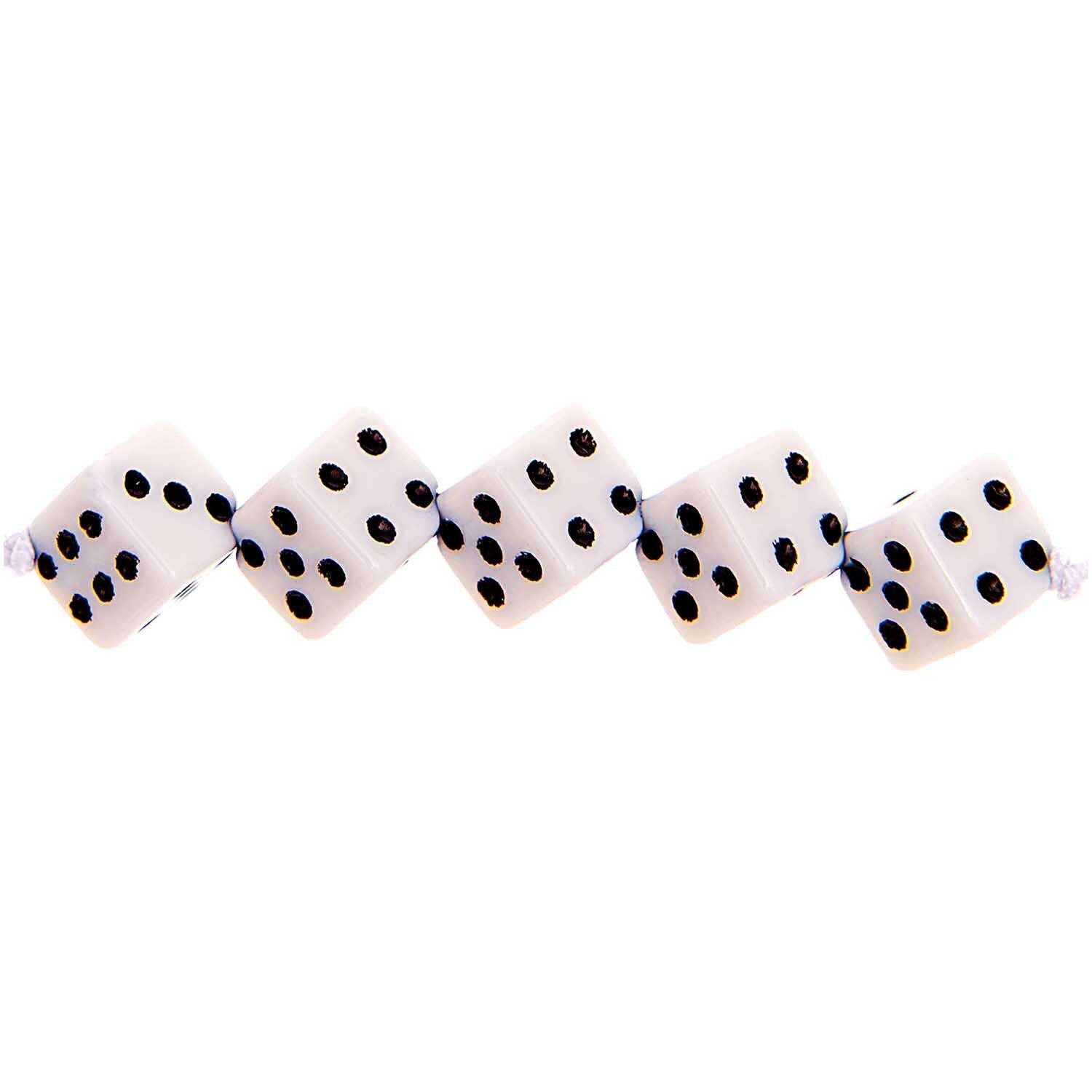 Kunststoff-Perlen Itoshii, Wrfel, 6 x 6 x 6 mm, 96 Stk, Classic Wei