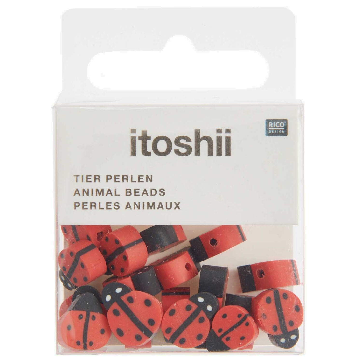 Kunststoff-Perlen Itoshii, Marienkfer, 11 mm, 20 Stk Bild 2