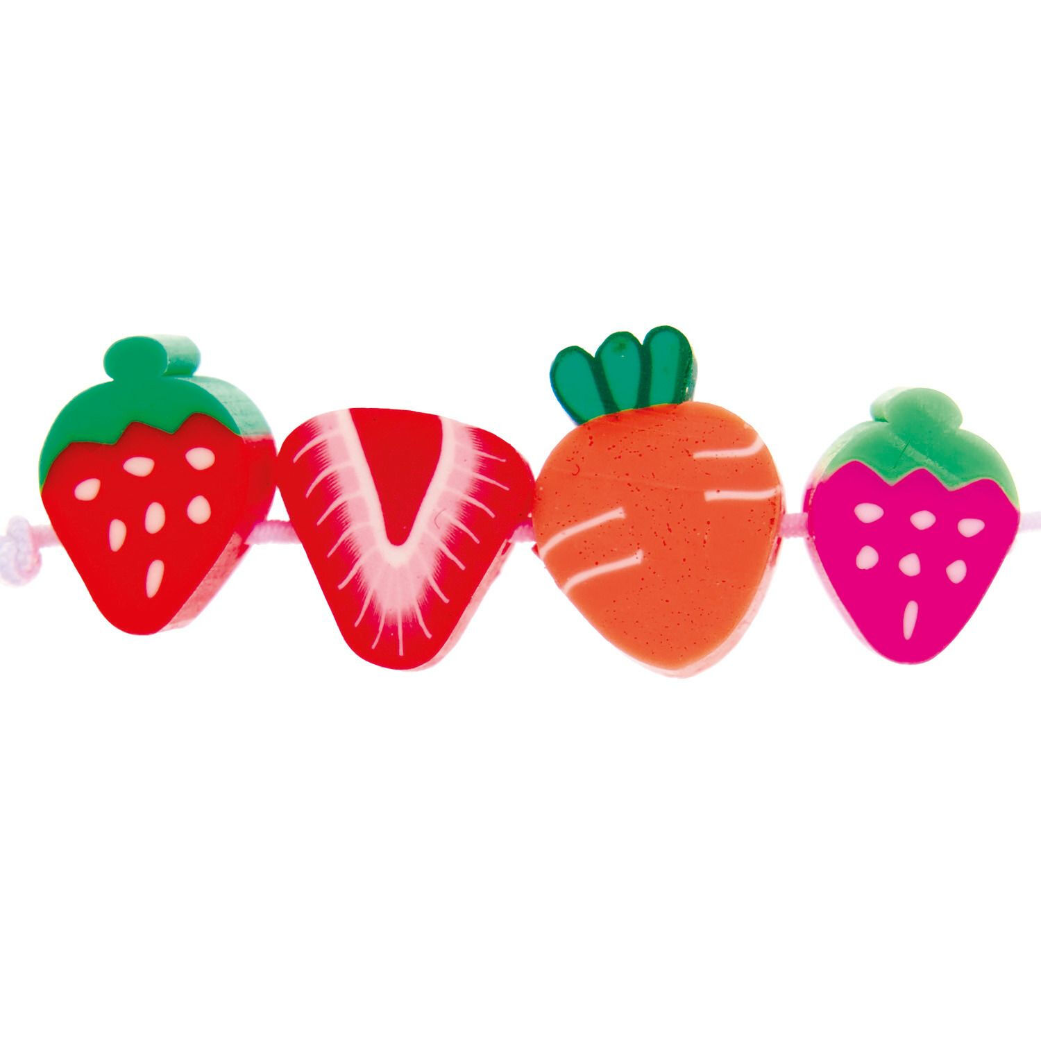 Kunststoff-Perlen Itoshii, Erdbeeren, 11 mm, 20 Stk